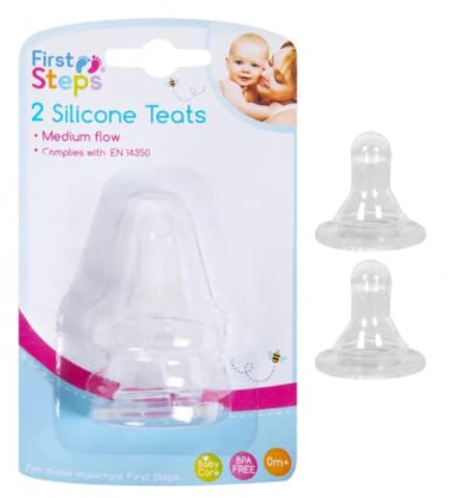 FIRST STEPS TEATS STD NECK MEDIUM FLOW