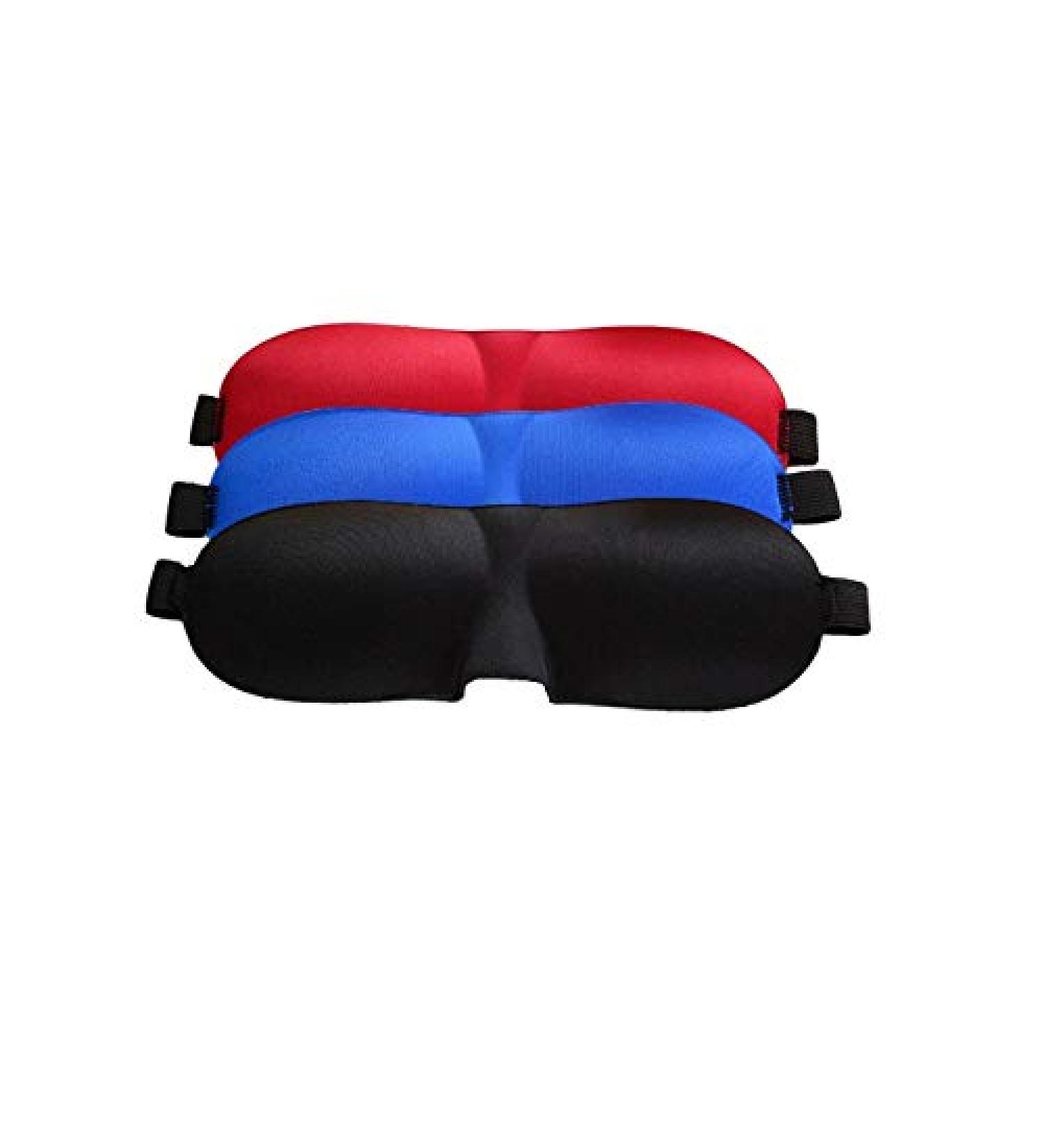 3 Pack Sleep Mask Set for Men and Women | Silk Cover | Blackout Eye Masks | Contoured for Side Sleepers | Cooling 3D Design | His and Hers Cotton Shades | Night Time Blindfolds - Buy Online on GoSupps.com