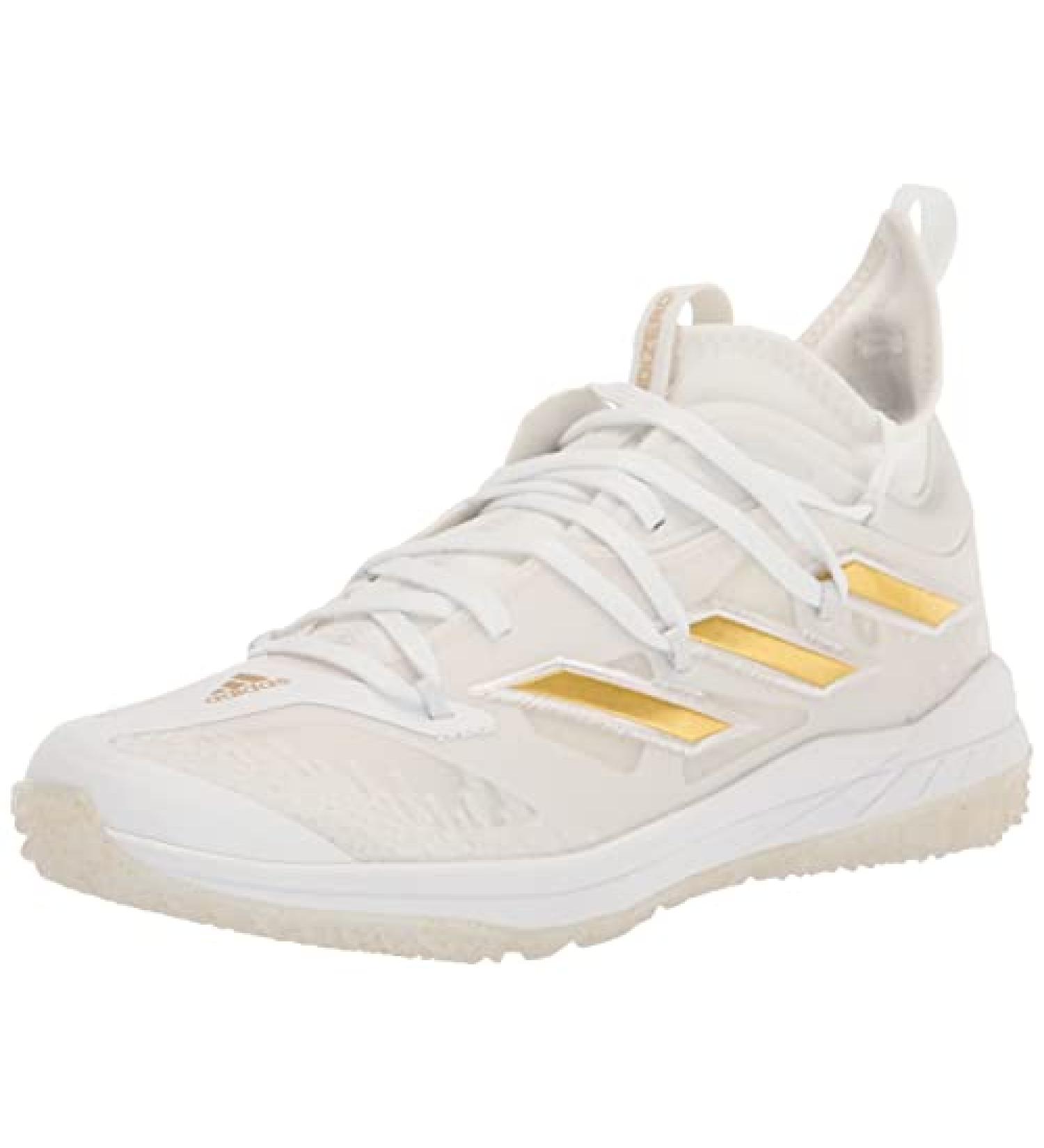 adidas Men's Adizero Afterburner 9 Turf Baseball Shoe 12.5 White/Gold Metallic - Buy Online on GoSupps.com