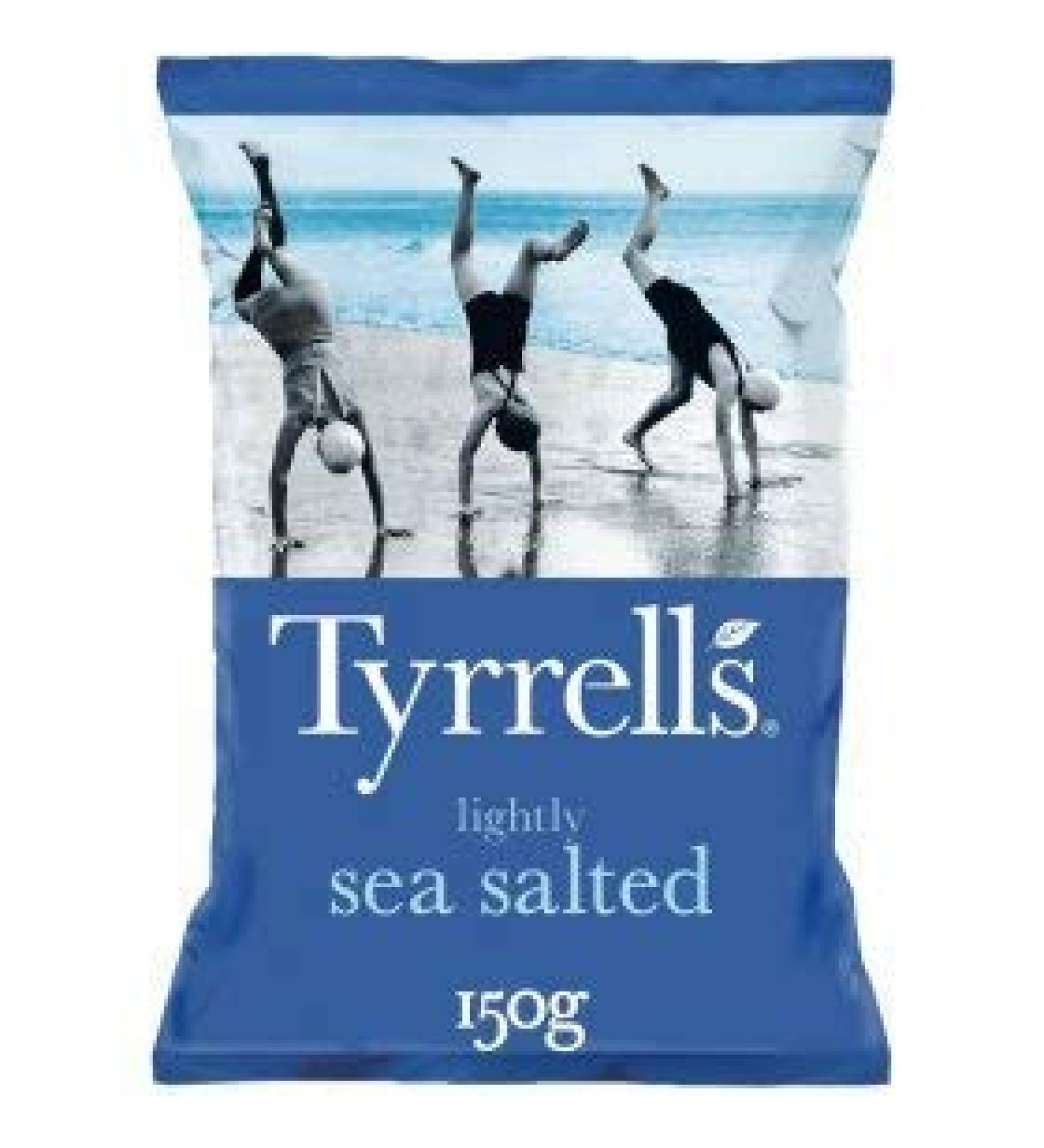 TYRRELL'S - Smooth Lightly Salted Chips 150G - Pack of 4 - free delivery