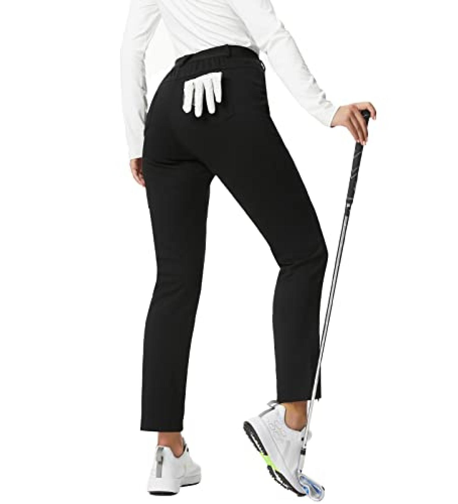 JACK SMITH Women's Stretch Golf Pants with Pockets - Black, Large | Lightweight & Business Casual - Buy Online on GoSupps.com