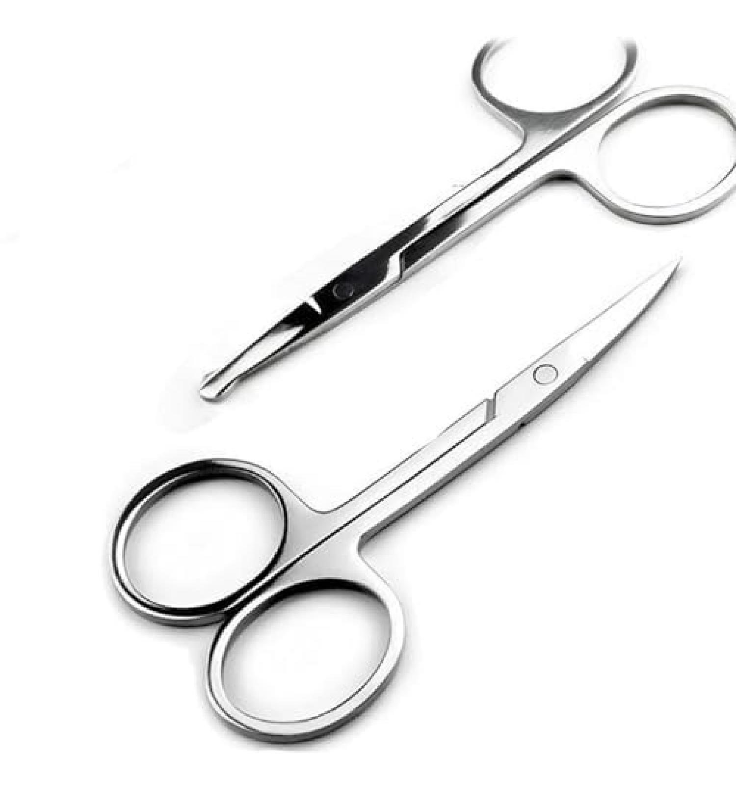 Professional Facial Hair Grooming Scissors Kit - Eyebrow Nose Mustache & Beard Trimmers for Men & Women - Buy Online on GoSupps.com