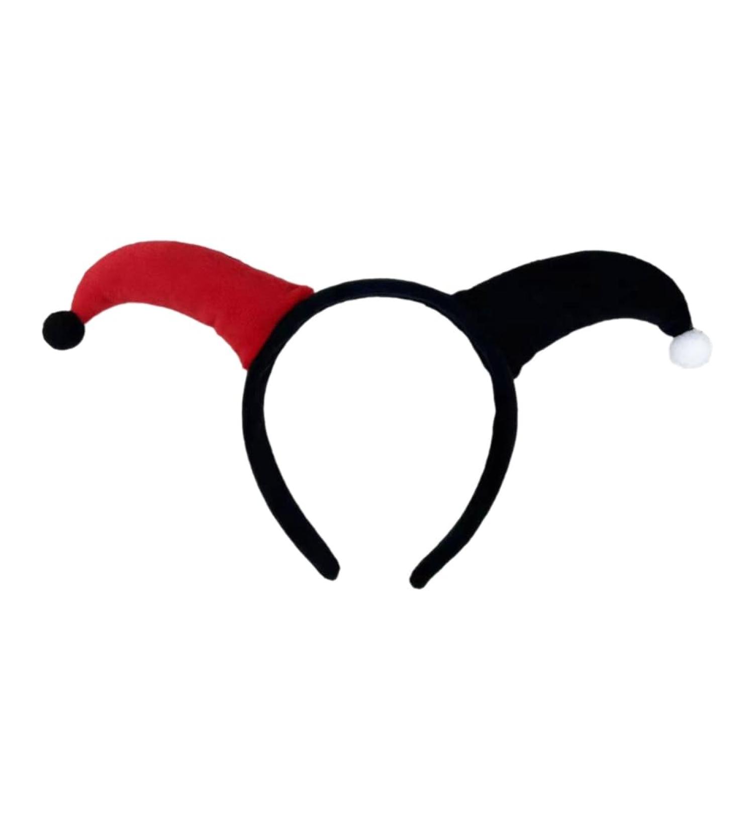 hgnxa Hairbands Festive Photo Booth Props Jester Clown Horn Headbands Party Headpiece Fun Headbands for Music Festivals Black Red - Buy Online on GoSupps.com