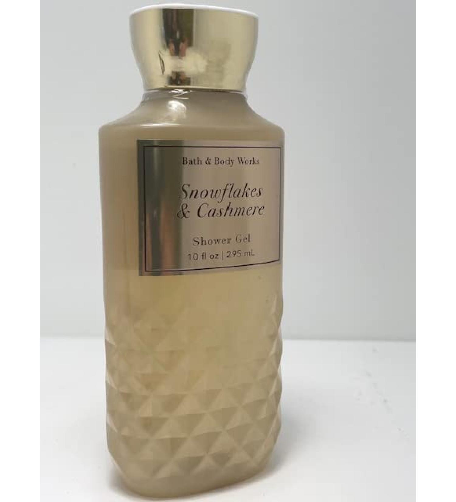 Bath and Body Works Snowflakes & Cashmere Shower Gel 10oz - Aloe & Vitamin E - Full Size Diamond Plate Bottle - Buy Online on GoSupps.com