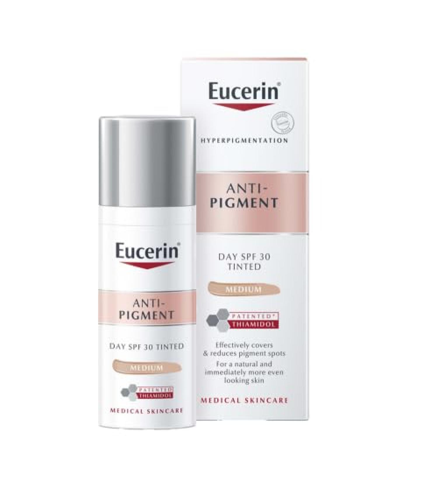 Eucerin Anti-Pigment Tinted Day Cream - Brightening & SPF Protection for All Skin Types | Shop Internationally - Buy Online on GoSupps.com