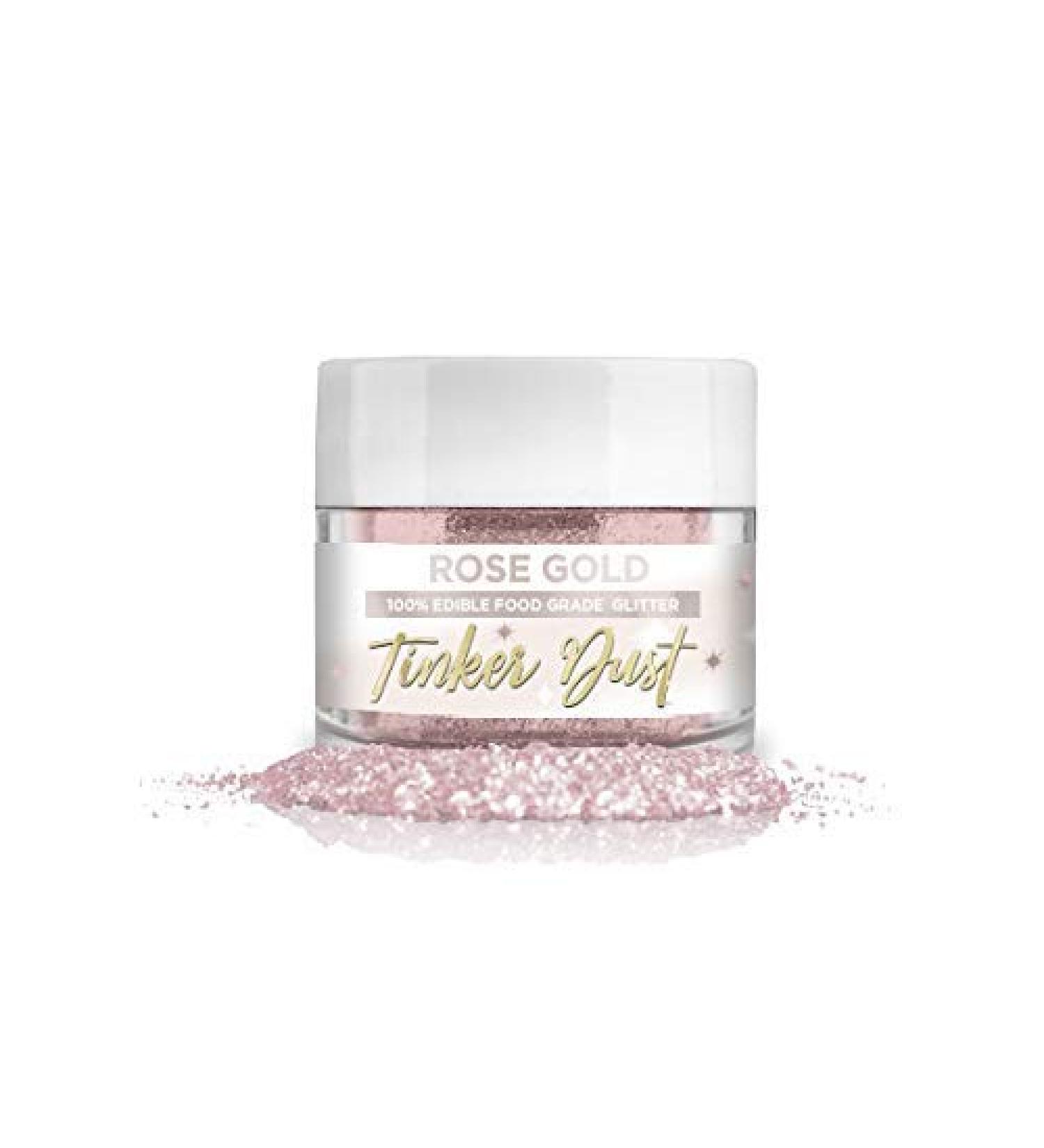 Bakell Rose Gold Tinker Dust 5g | KOSHER Certified Edible Glitter for Cakes, Cupcakes, Cake Pops, Drinks | Rose Gold Dust - Buy Online on GoSupps.com