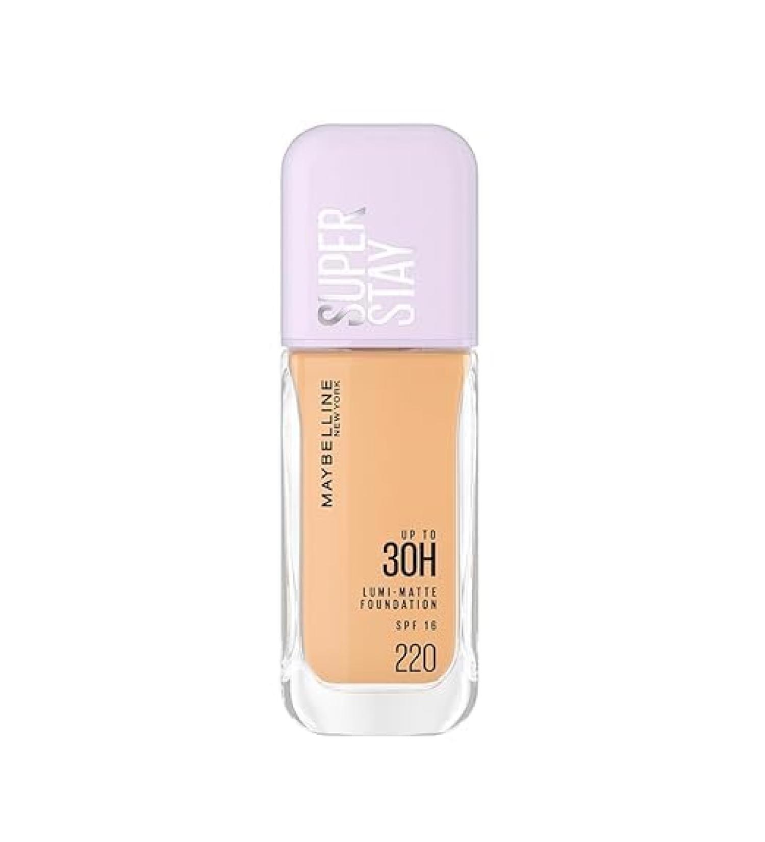 May_belline'e Ne"w Yorkk Super Stay Lumi Matte Liquid Foundation 30 HR Long Lasting yet Lightweight 120 35ml - Buy Online on GoSupps.com