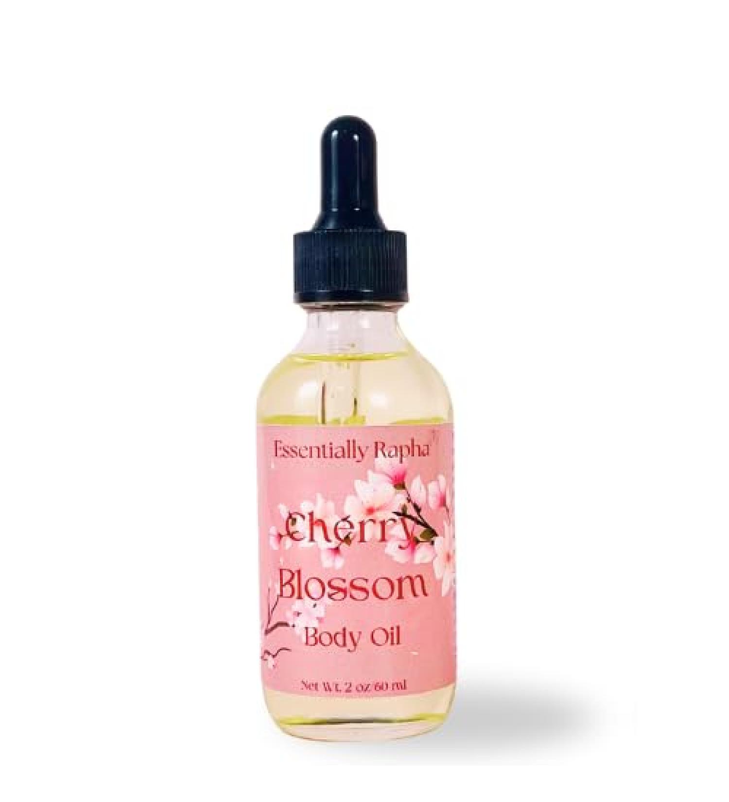 Essentially Rapha Cherry Blossom Body OIl - Long Lasting Moisture with Apricot Kernel Camellia Seed Avocado and Rice Bran Oil Cherry Blossom Scented Hydrating Oil For Soft and Glowing Skin 2 oz - Buy Online on GoSupps.com