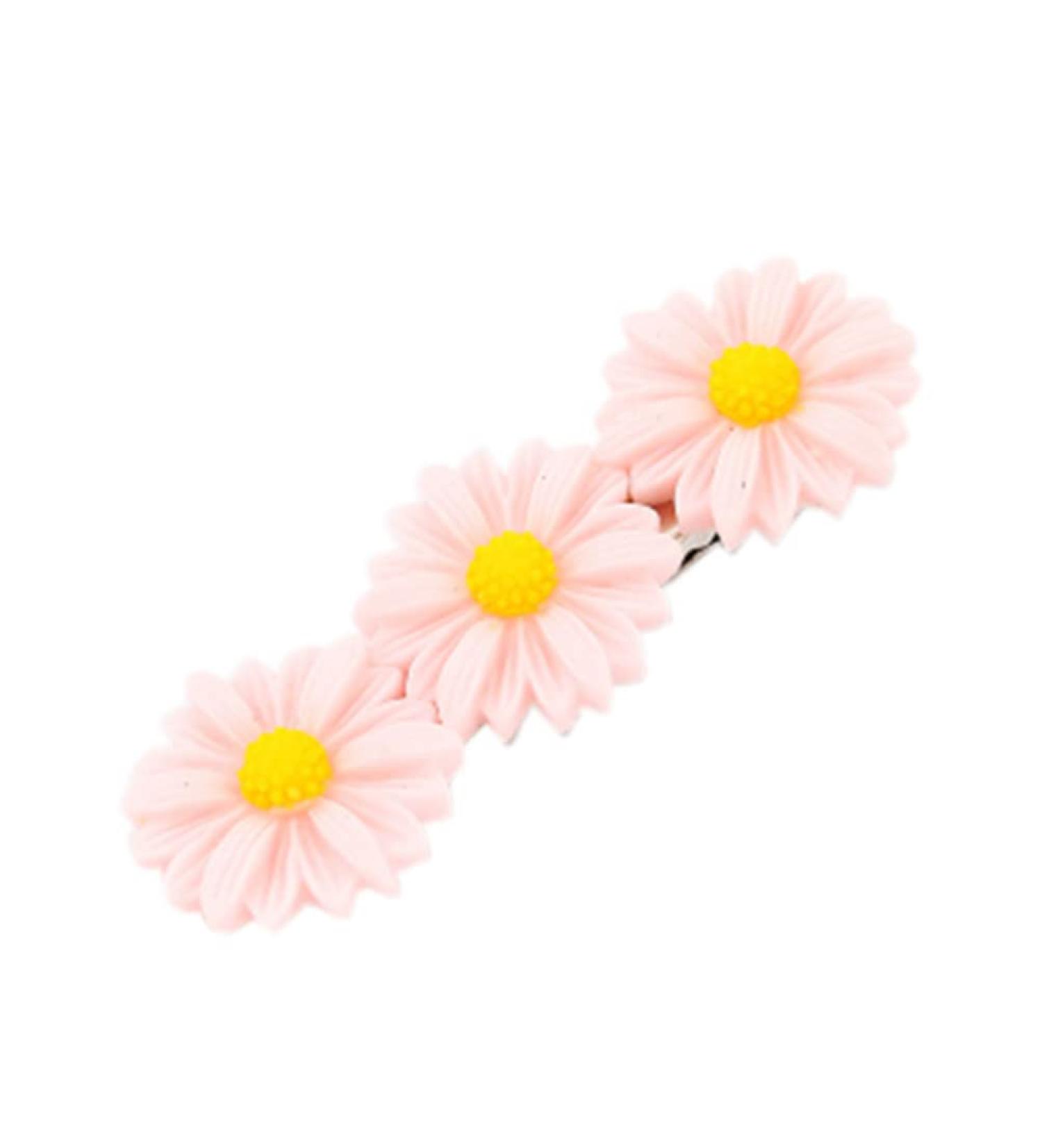 Uonlytech 10pcs Daisy Flower Hair Clips - Beach Wedding Hair Accessories for Women - Pink Hawaii Flower Barrettes - Buy Online on GoSupps.com