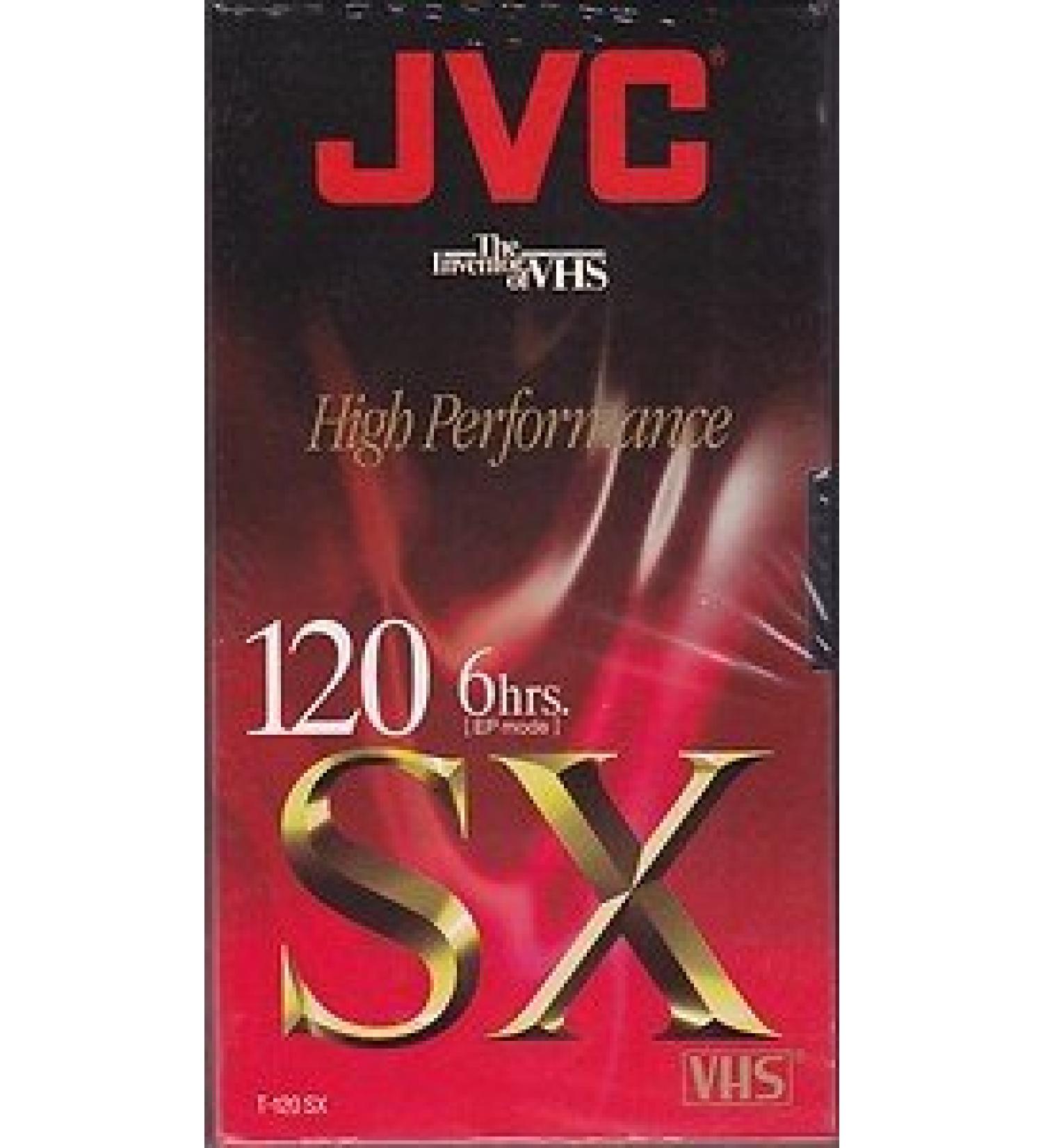 JVC T-120 SX 6 Hour VHS Cassette Tape - Blank - 4 pack