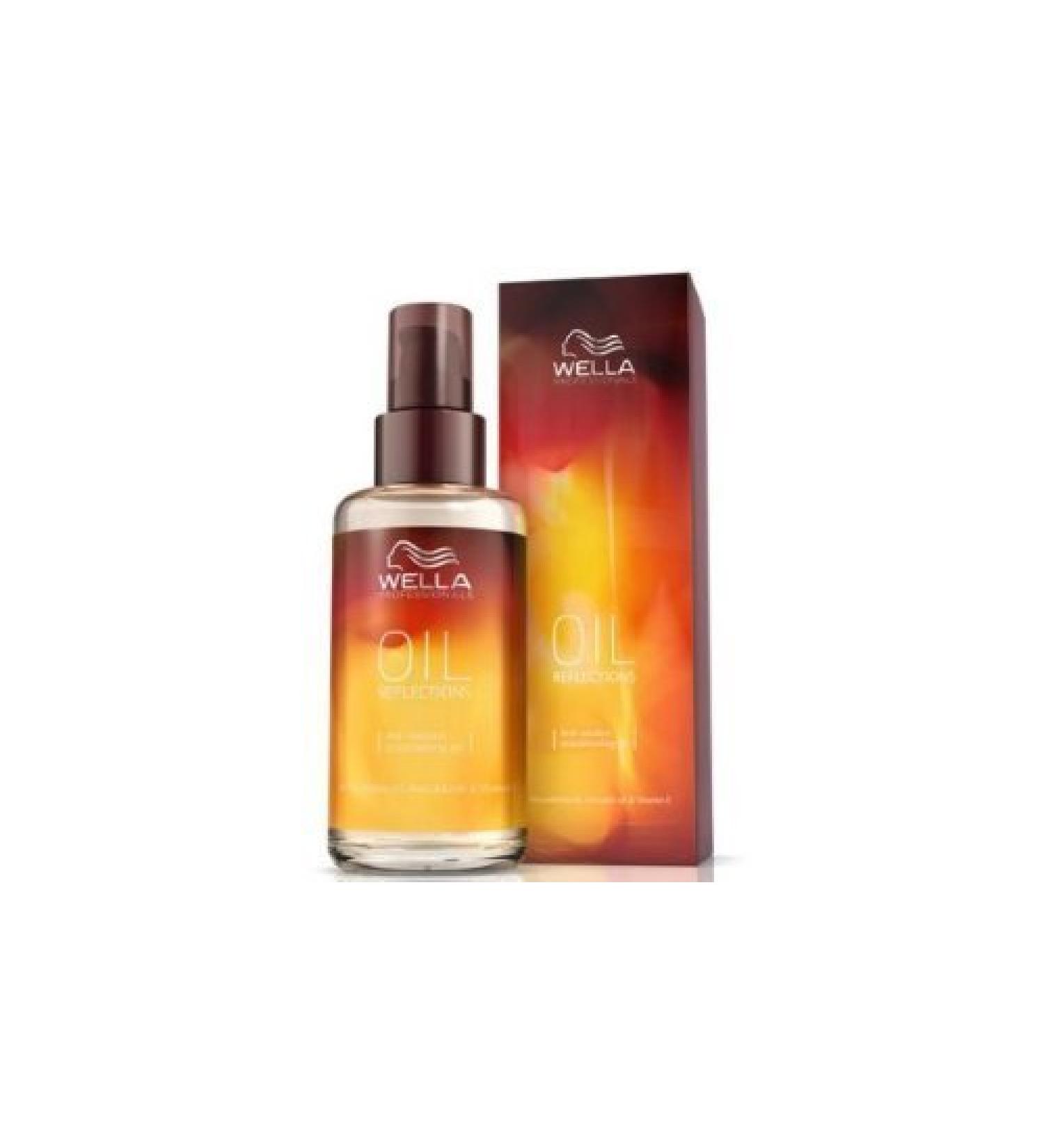 Wella Styling Oil Huile Reflections 3.38 Oz/100 Ml Vitamin E Macadamia Avocado by Wella