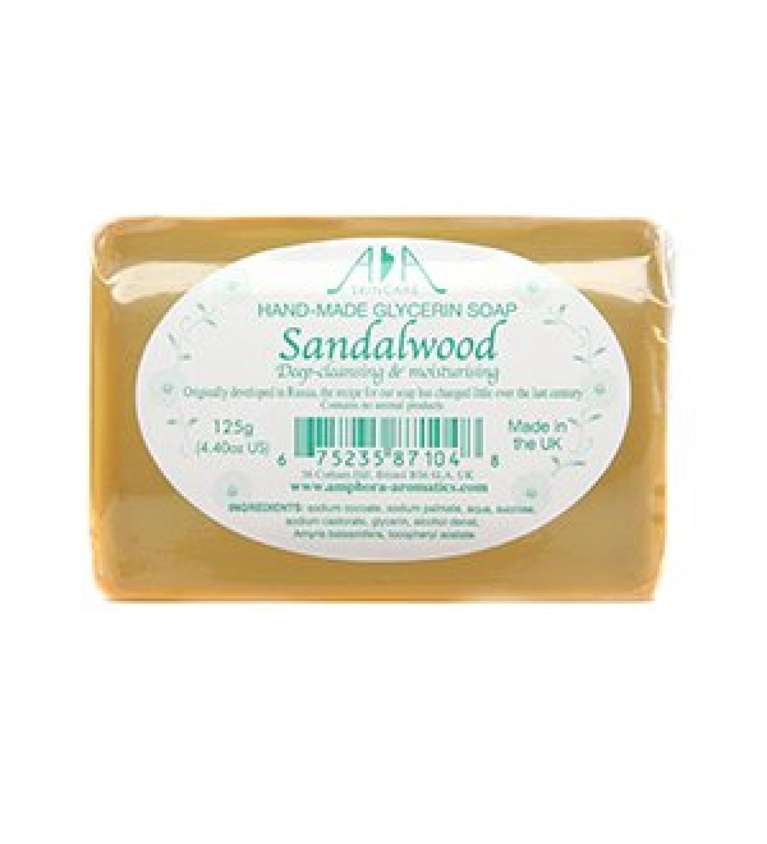 Amphora Aromatics AA Skincare Sandalwood Clear Vegetable Glycerin Soap 125g Single - Buy Online on GoSupps.com