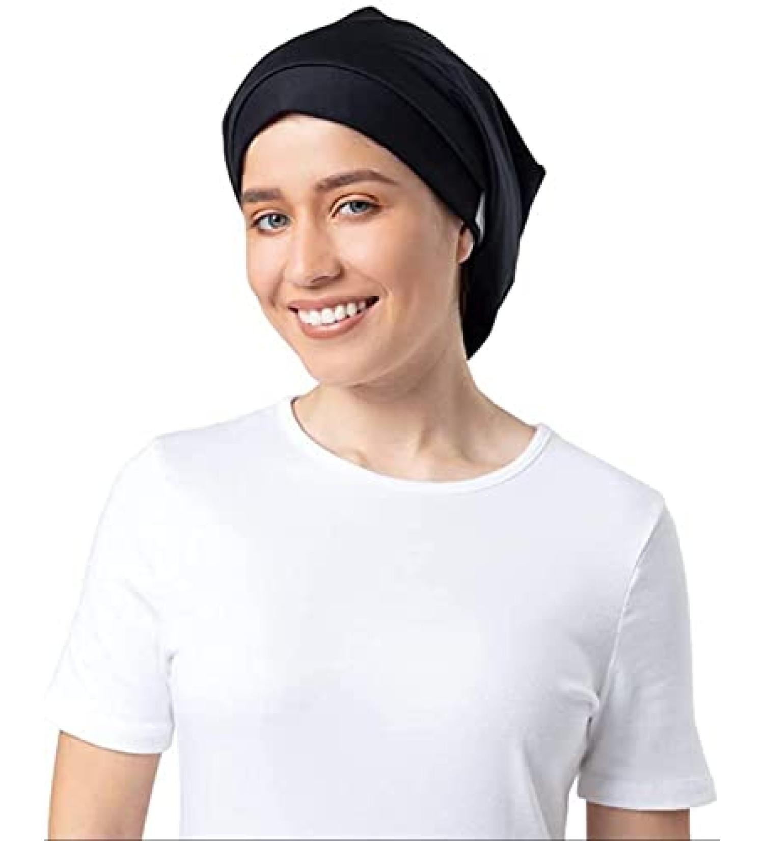 Hairbrella Lite Women's Rain Hat - Waterproof Hair Protection | Adjustable Strap | Packable Black Classic - Buy Online on GoSupps.com