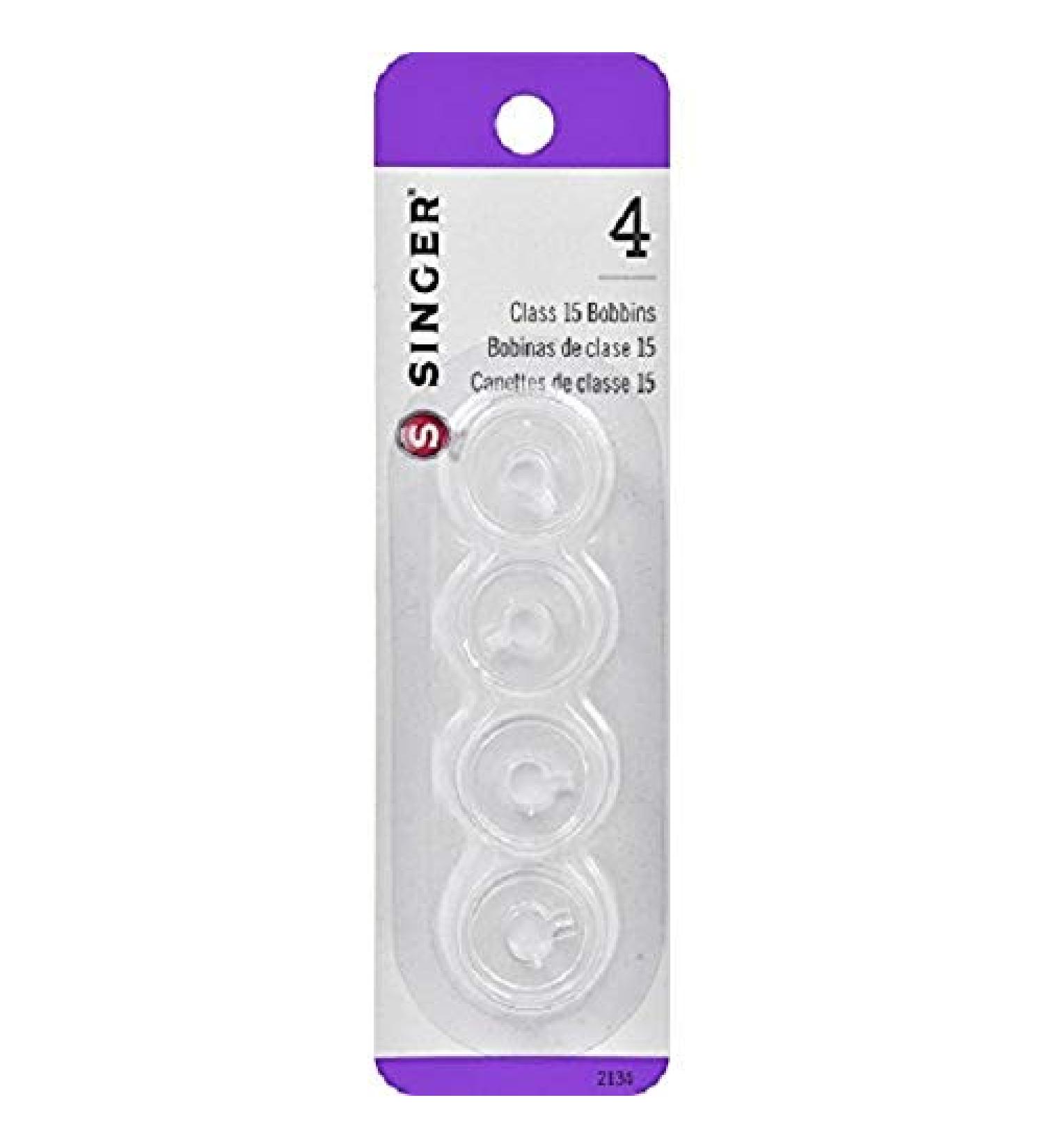 Singer Class 15 Transparent Bobbins - 4 Count, 1 Pack - Buy Online on GoSupps.com