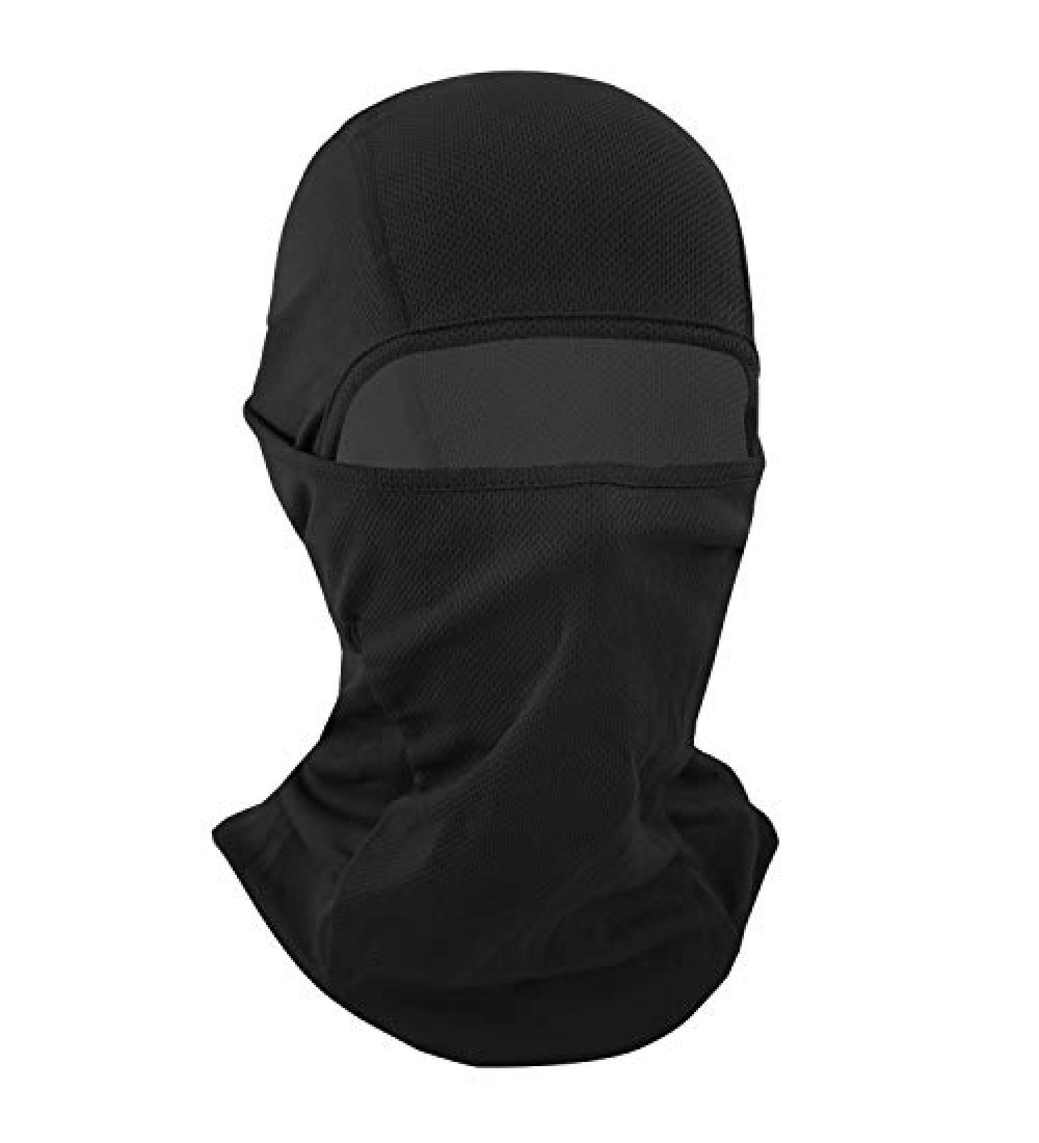 Breathable Black Balaclava Face Mask for Summer Cycling and Motorcycle Riding - Buy Online on GoSupps.com