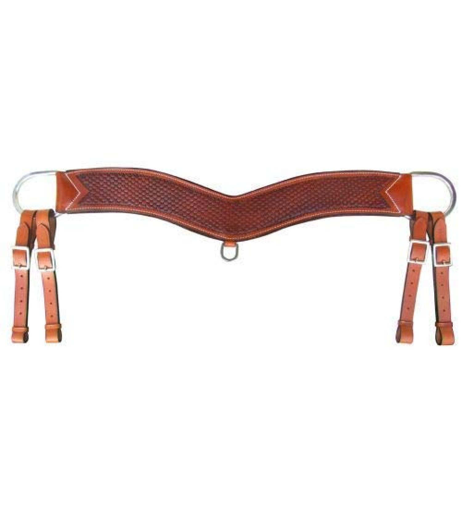 Showman Basketweave Tooled Tripping Collar