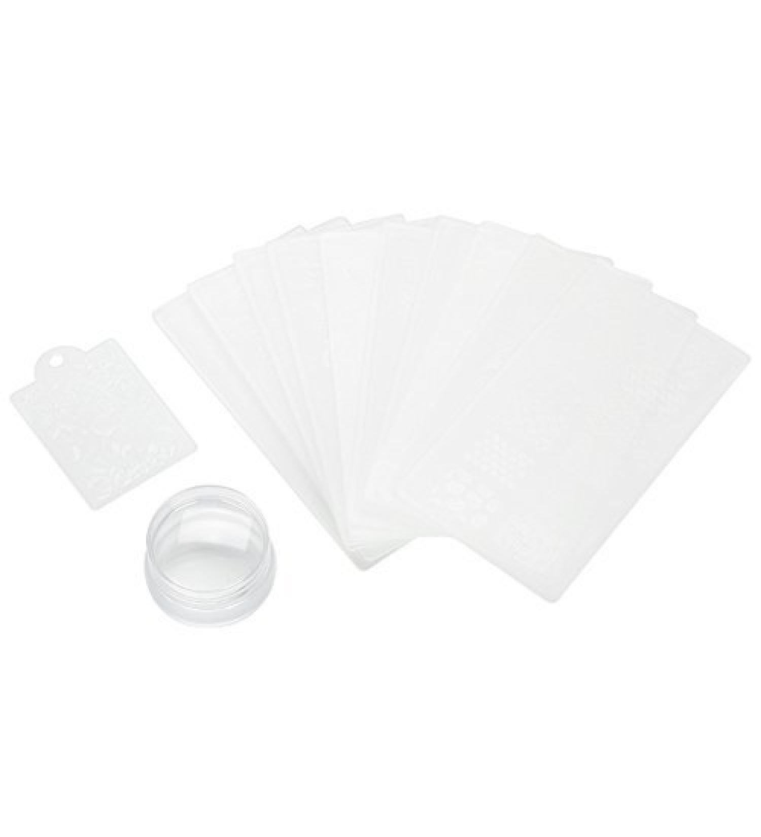 Silicone Nail Art Stamping Plates Set - DIY Manicure Stamper & Scraper for Perfect Nail Designs | International Shipping - Buy Online on GoSupps.com