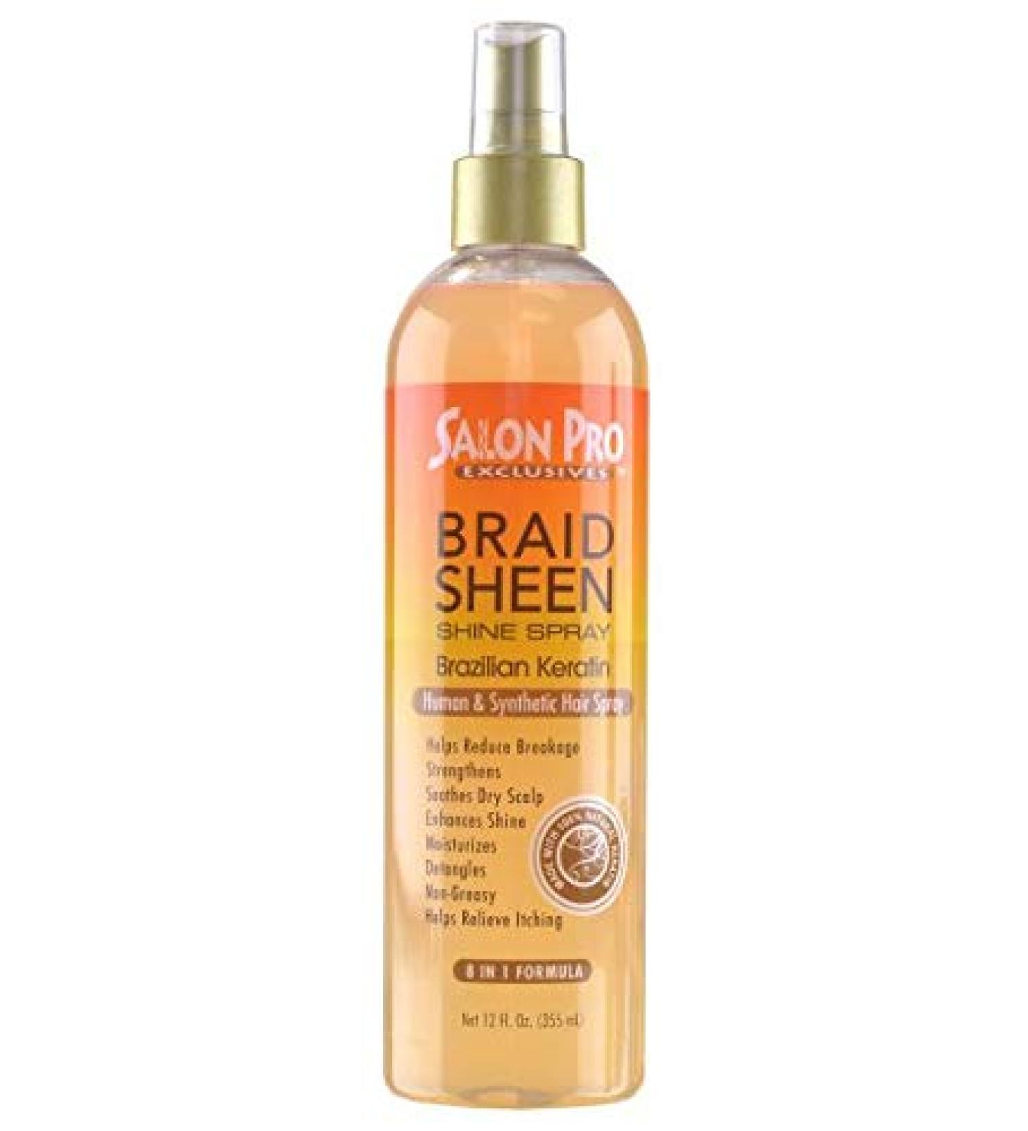 Salon Pro Braid Sheen Brazilian Keratin (Pack of 6)