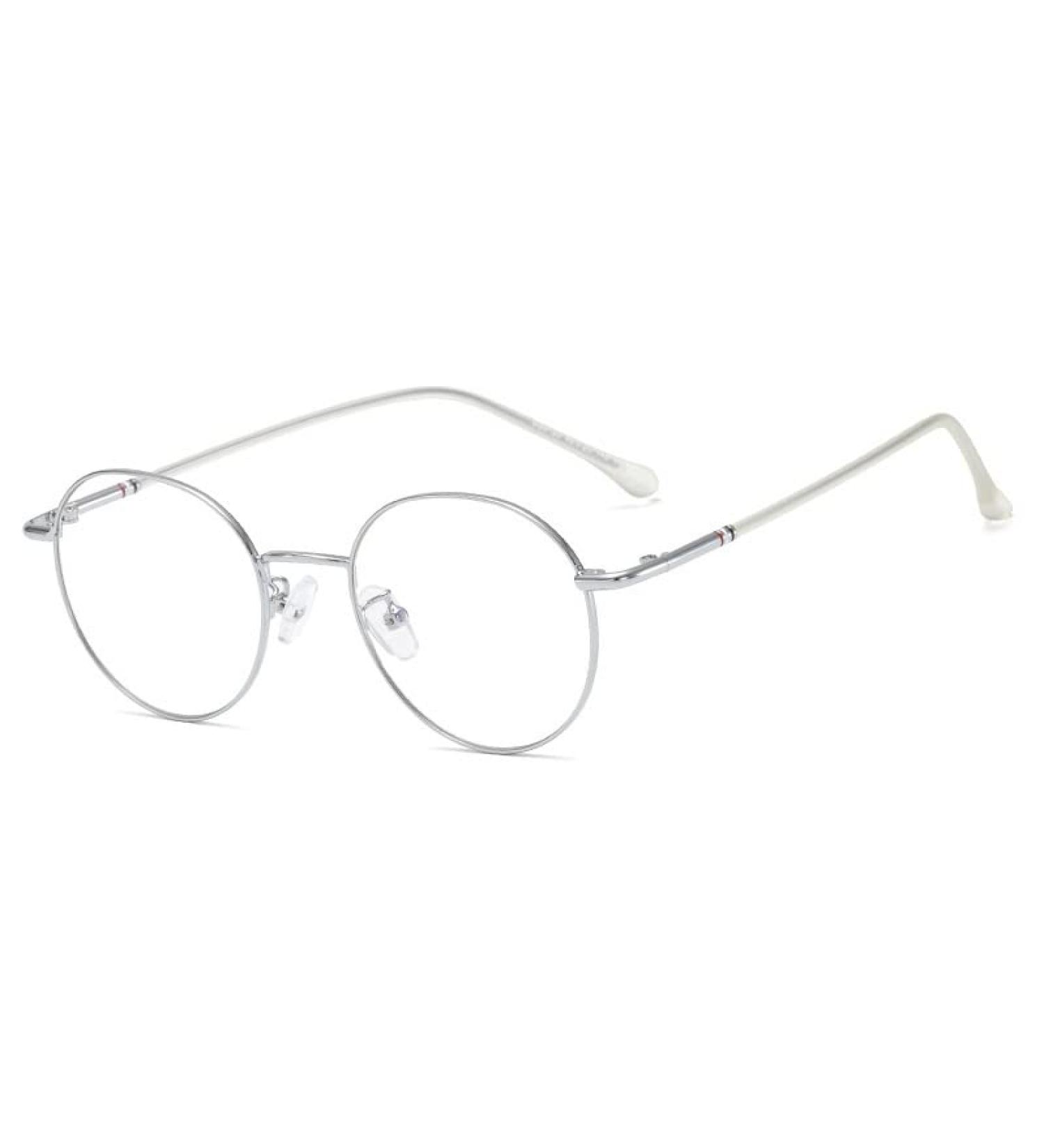 Retro Round Reading Glasses - Fuqinqingoz Blue Light Blocking Anti-Eyes Metal Frame +200 C6 for Comfortable Computer Use - Buy Online on GoSupps.com