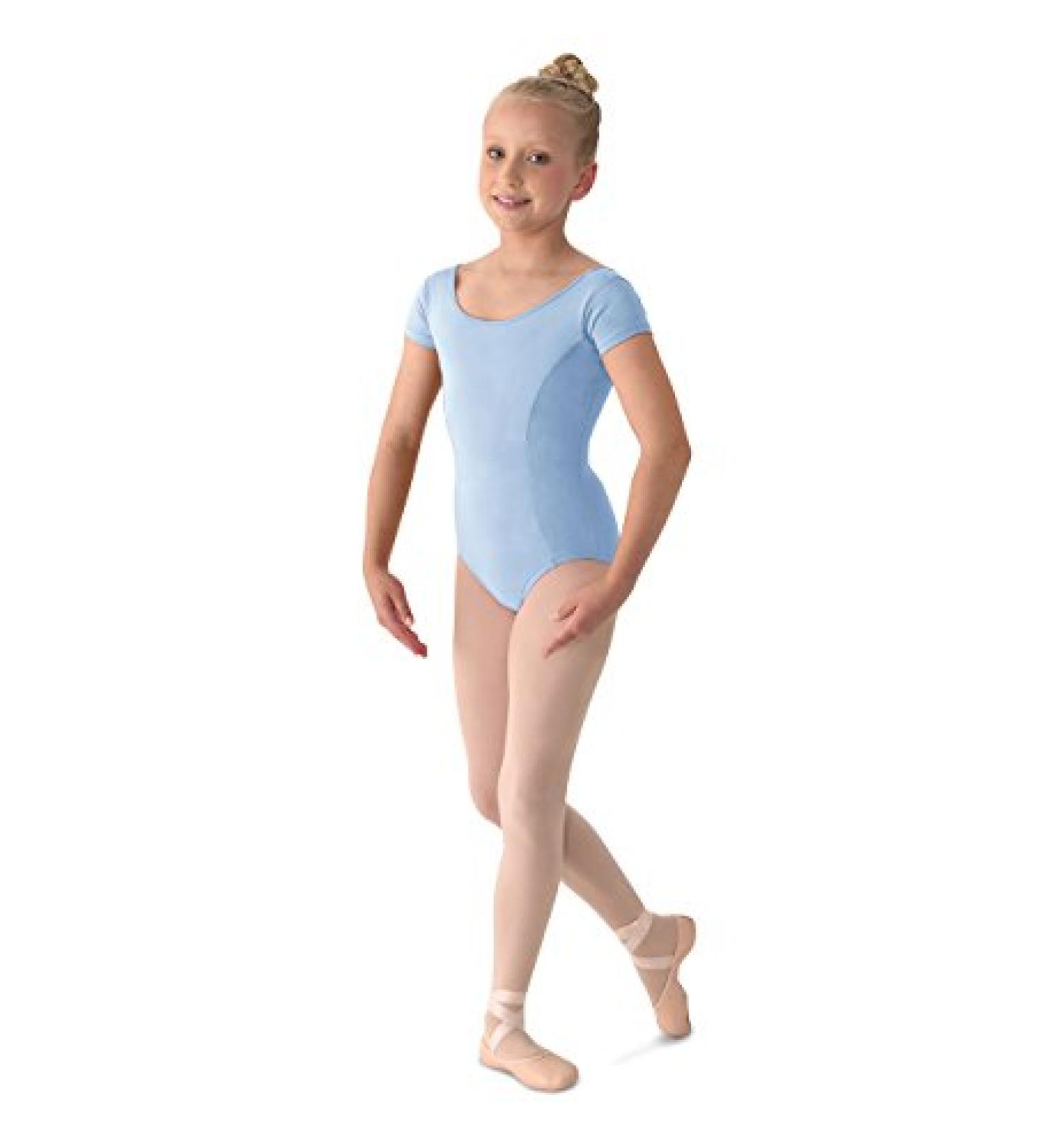 Mirella Girl's Princess Seam Cap Sleeve Dance Leotard 4-6 in Light Blue - Perfect for Dance Class - Buy Online on GoSupps.com