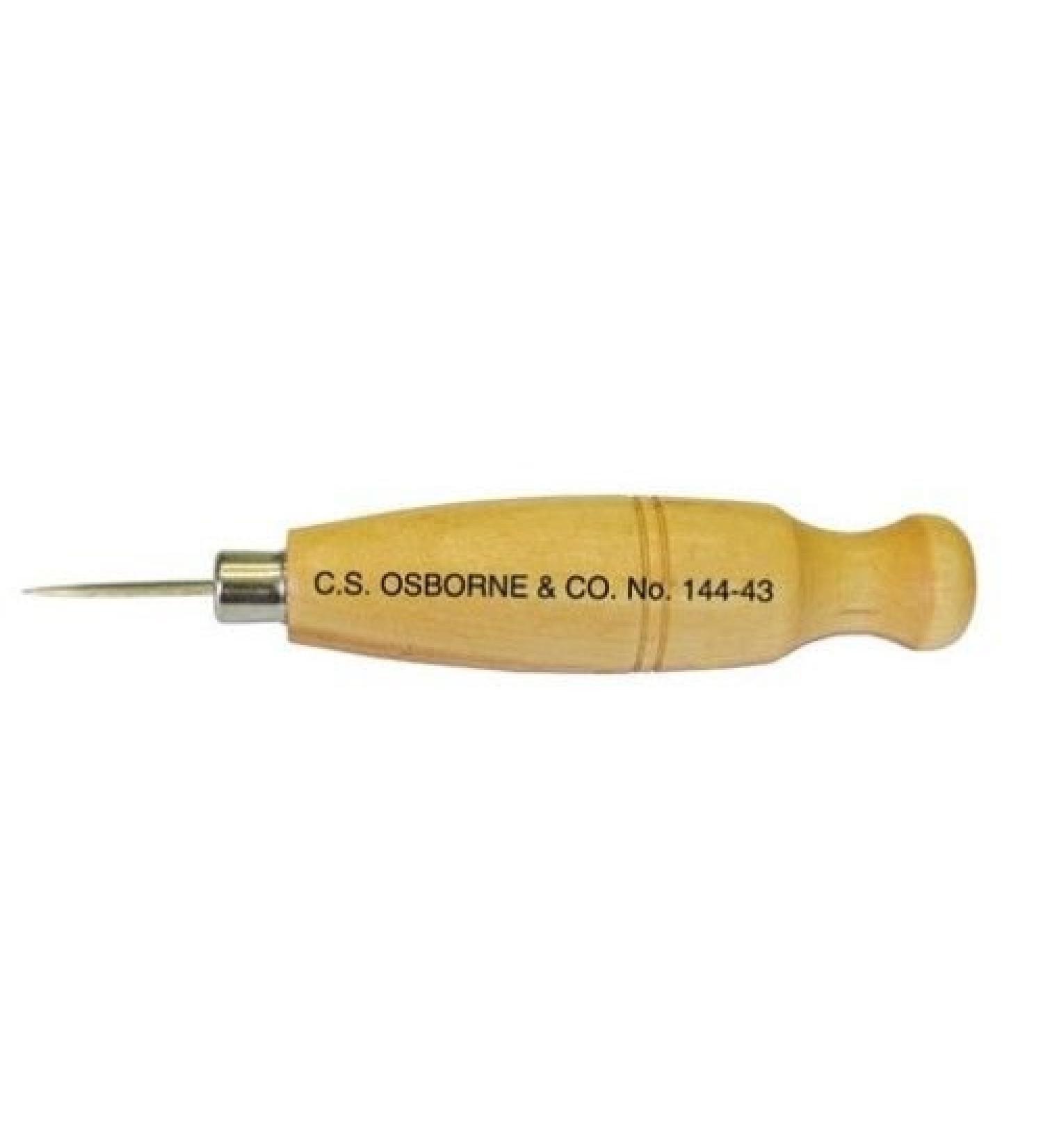 C.S. Osborne Shoe Awl Haft with Saddlers' Harness Awl 144-43 Made in USA