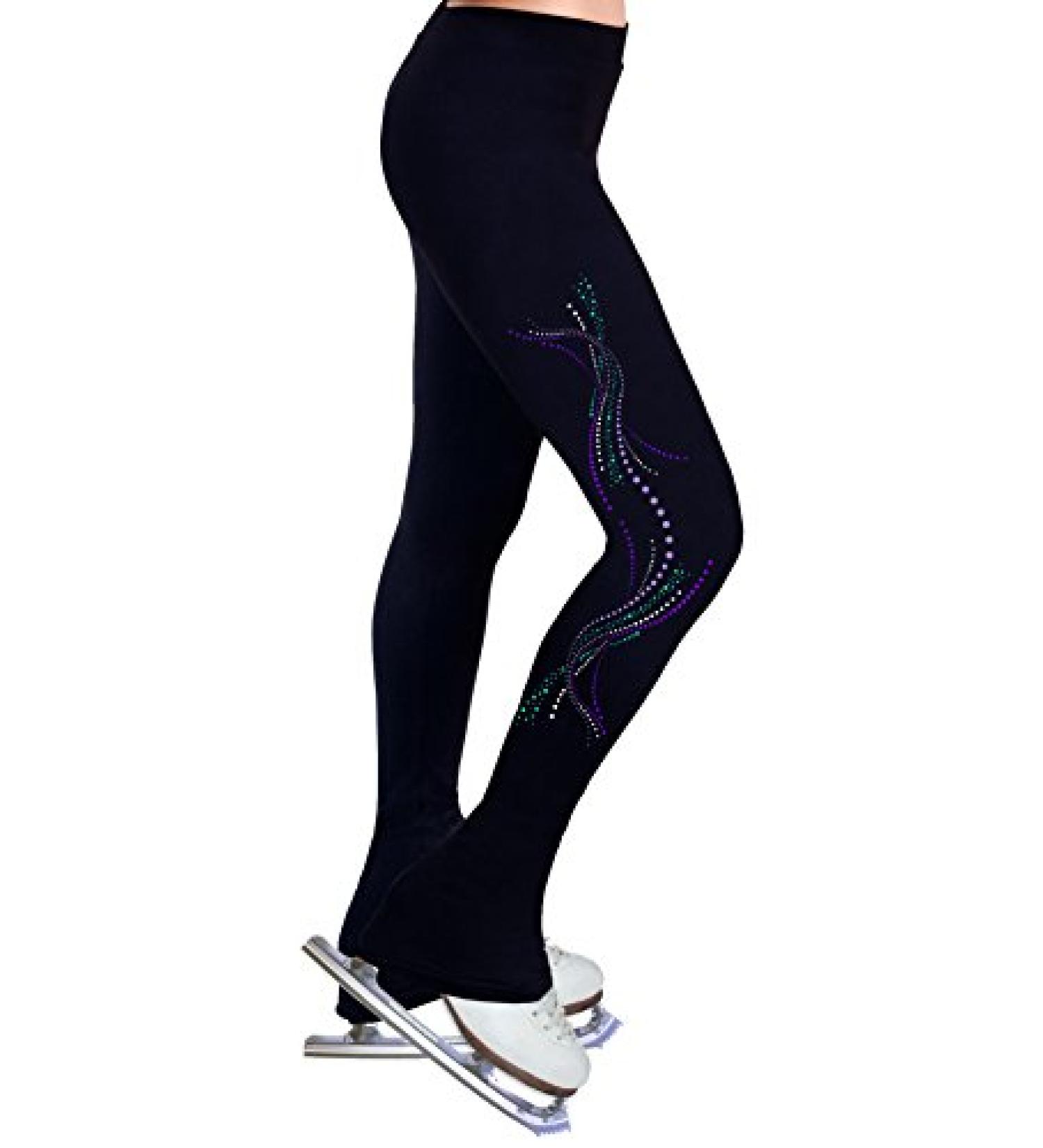 NY2 SPORTSWEAR Figure Skating Practice Pants with Spangles S116 - Child Sizes Small