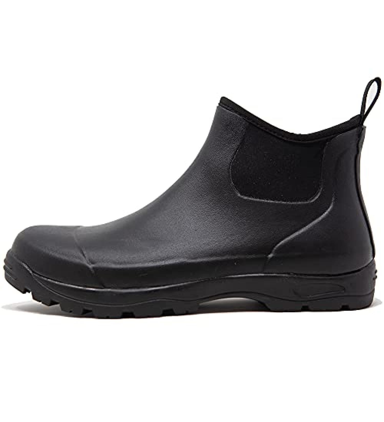 Pemberton Men's Waterproof Slip On Rain Boots - Black, Size 11 - Buy Online on GoSupps.com