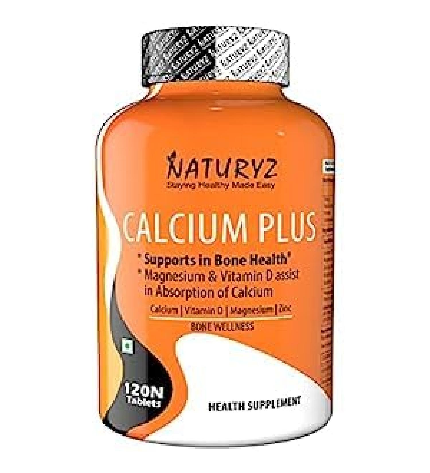 Calcium Plus with Vitamin D, Magnesium, and Zinc - Bone Health & Joint Support Supplement - 120 Tablets - Buy Online on GoSupps.com