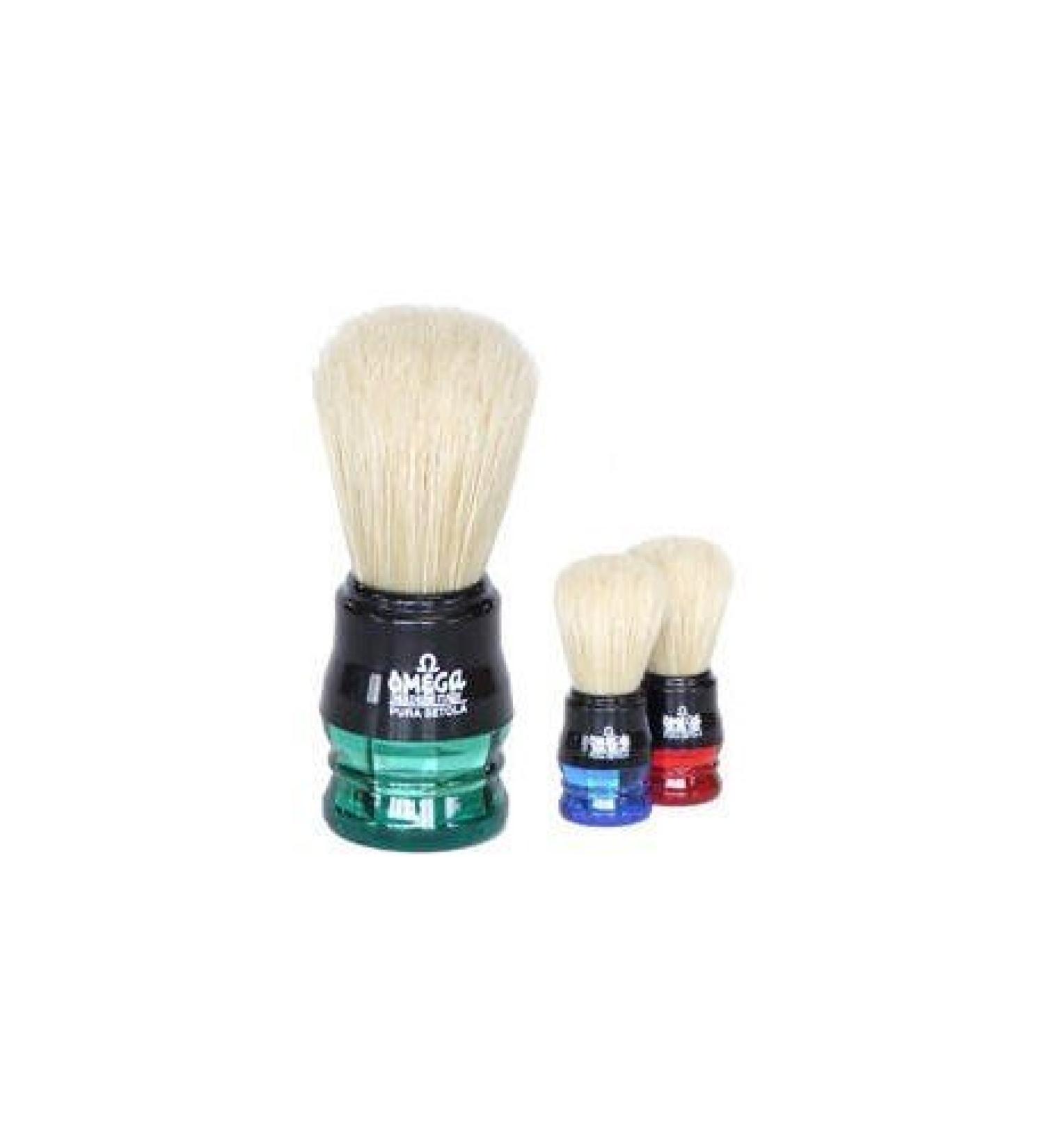 OMEGA Shaving Brush #10077 Boar Bristle 2 Color Handle by Omega