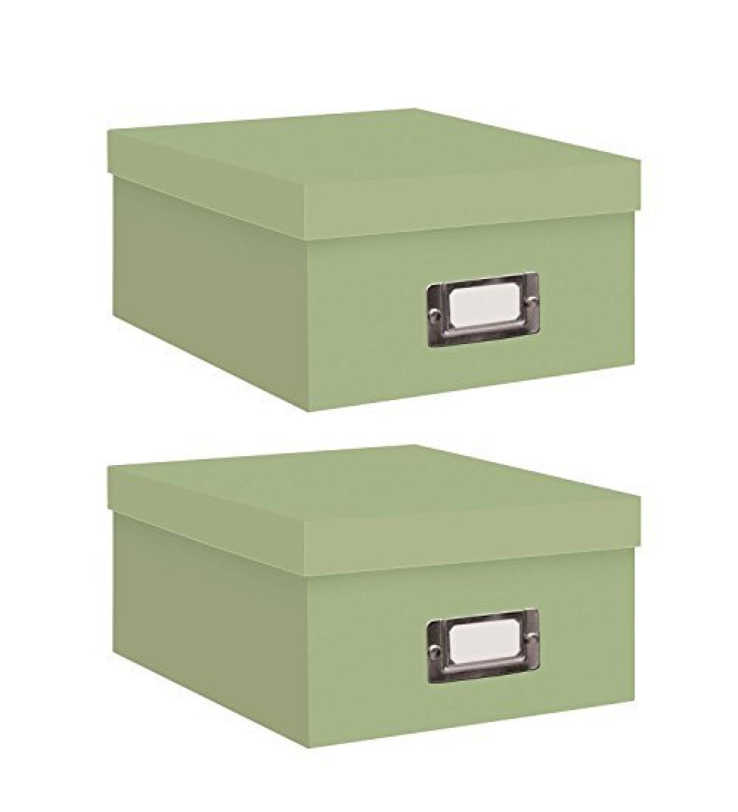 Pioneer Photo Albums Photo Storage Box (Sage Green/Two Count)