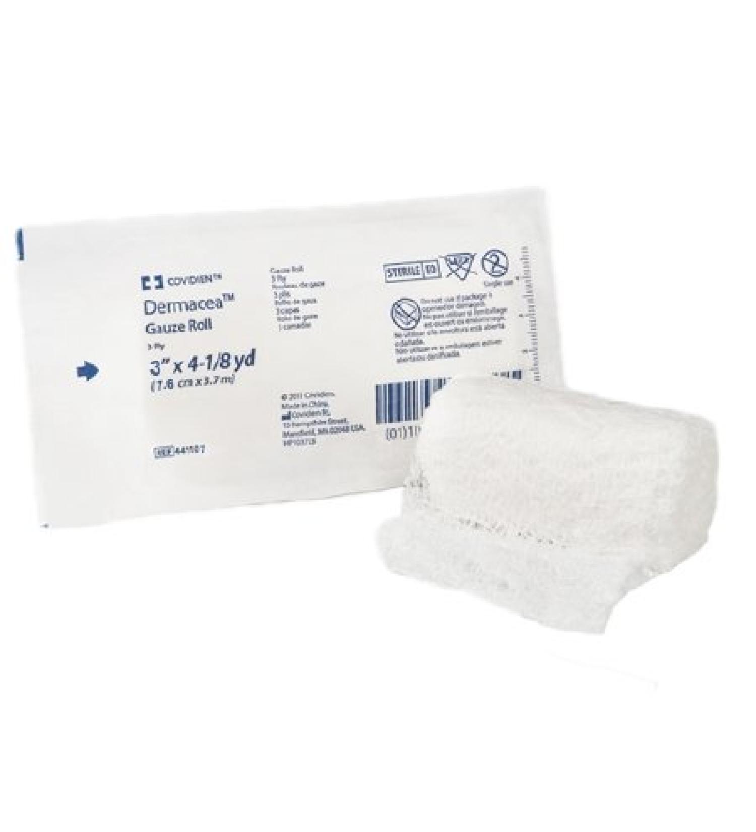 Covidien 441107 Dermacea Gauze Roll 3-Ply 3" x 4-1/8 yd. (Pack of 96)