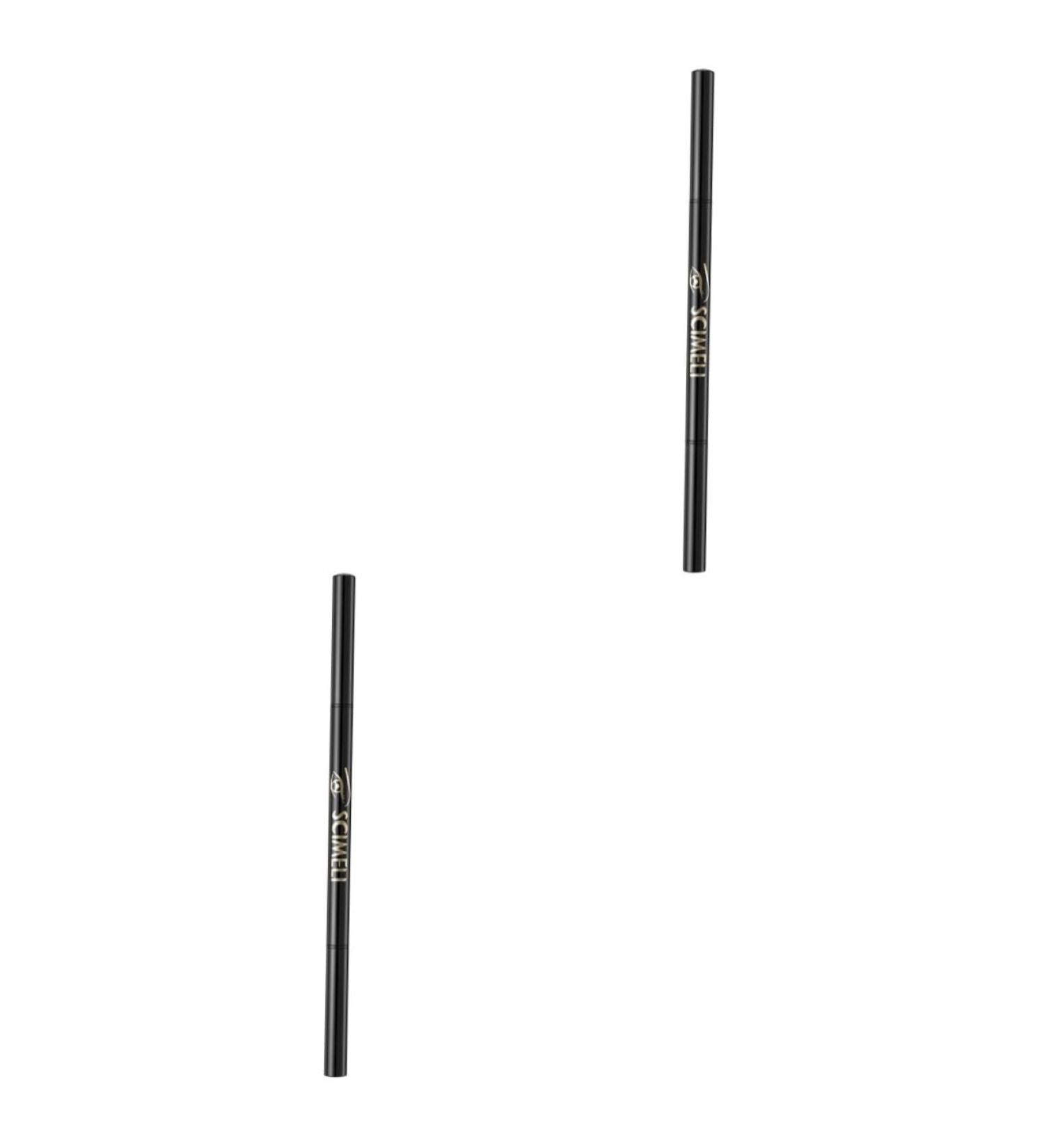 Beavorty Eyebrow Liner Brow Pencil 2pcs 2 1 Eyebrow makeup tools black pencils eye brush Dual-Use Pencil to rotate lasting 1 count (Pack of 1) Dark Brownx2pcs - Buy Online on GoSupps.com