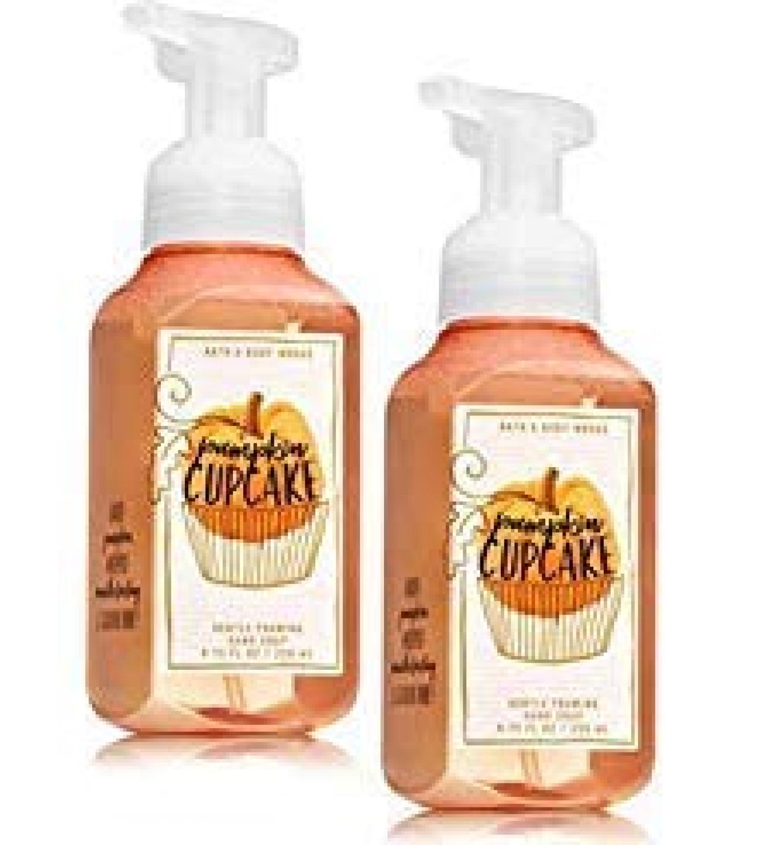 Bath and Body Works 2 Pack Pumpkin Cupcakes Gentle Foaming Hand Soap. 8 Oz Pumpkin 8 Fl Oz (Pack of 2)