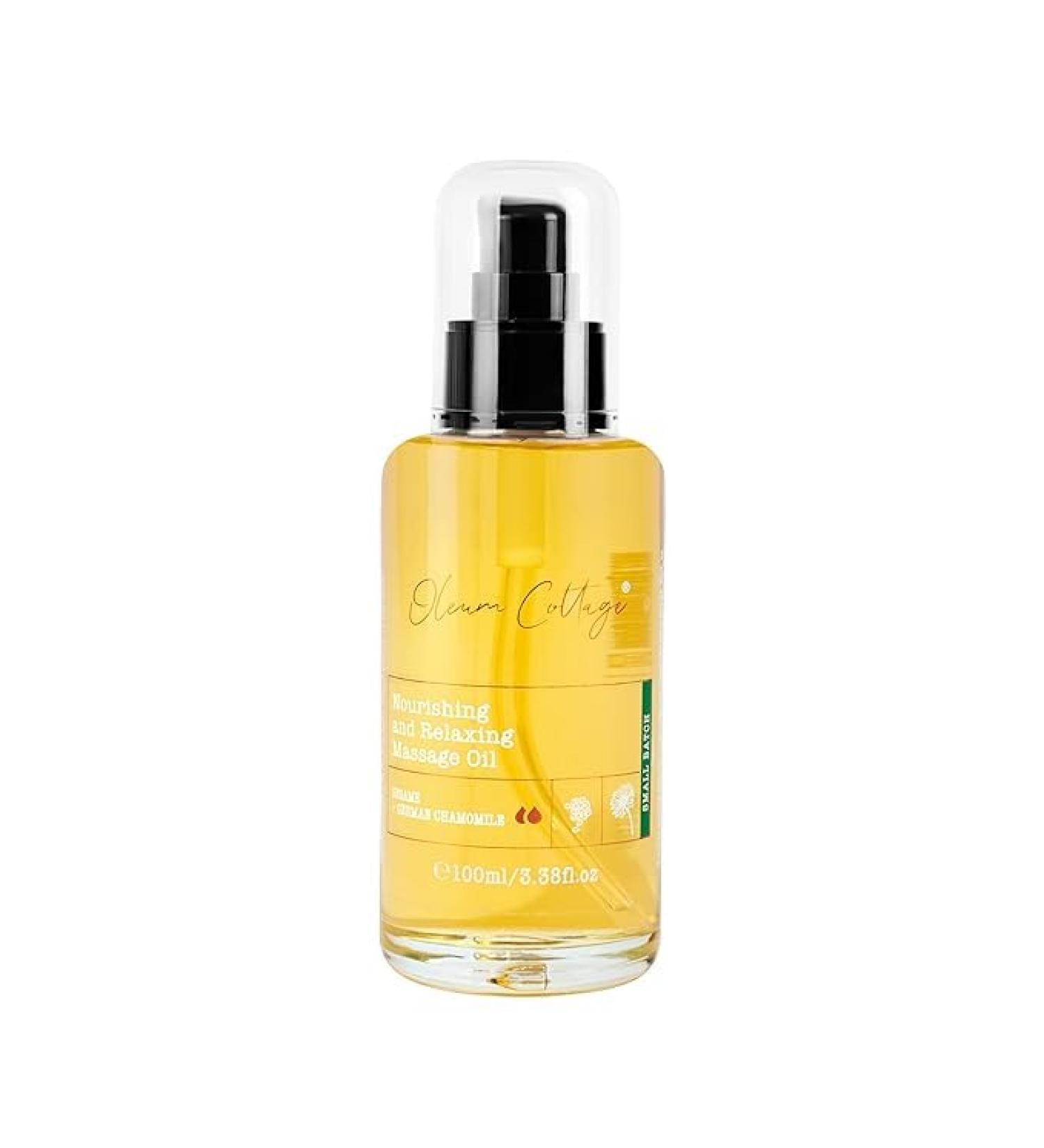 Nourishing & Relaxing Massage Oil 100ml | Ideal Body Oil for Dry Skin & Sore Muscles | Sesame & German Chamomile Essential Blend - Buy Online on GoSupps.com