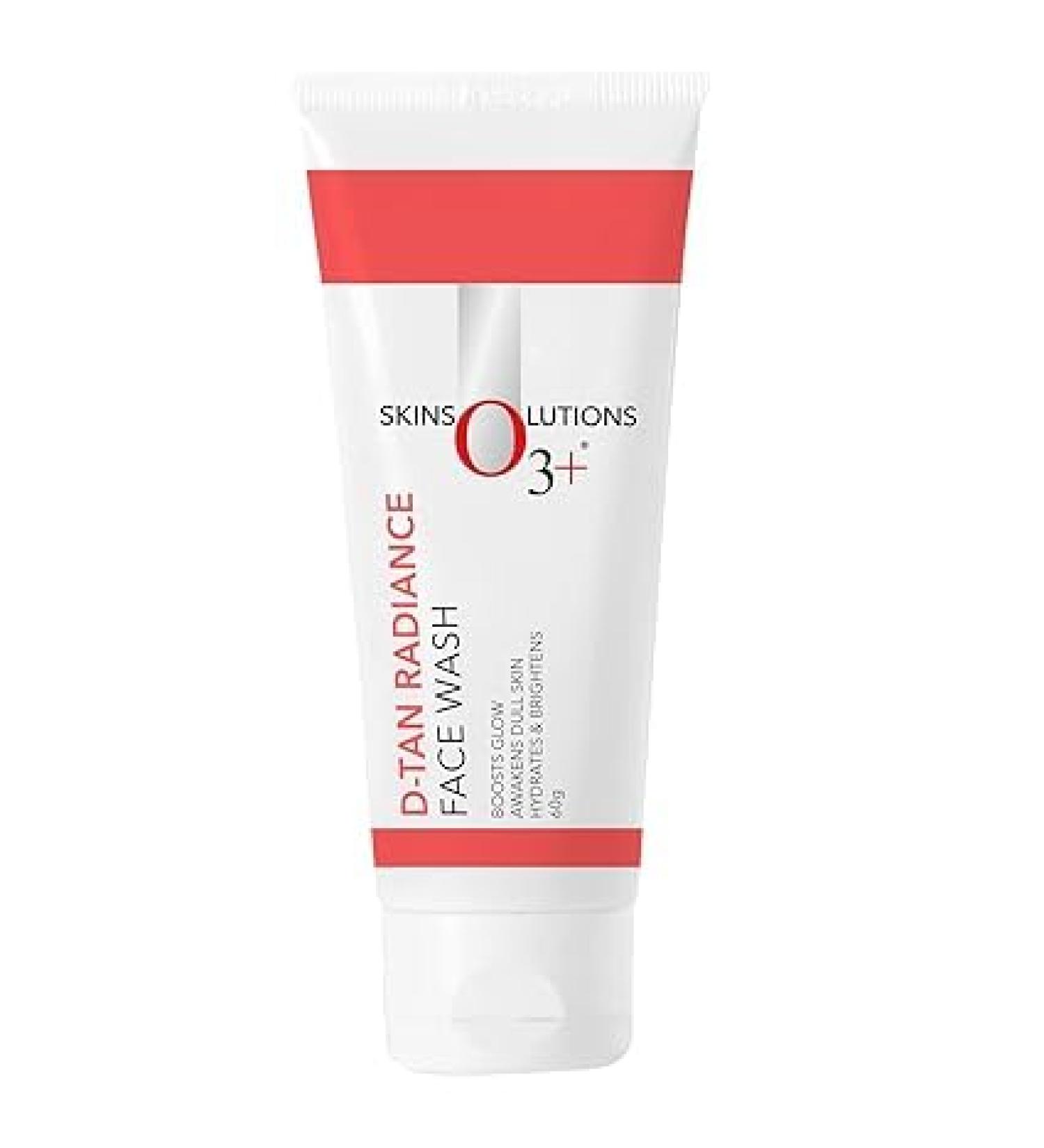 O3+ D-Tan Radiance Face Wash 60gm | Vitamin C for Glowing Skin & Deep Cleansing | TAN Removal Face Wash for Even Skin Tone - Buy Online on GoSupps.com