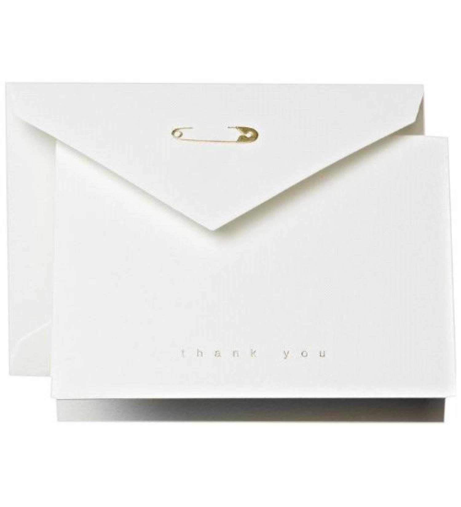 Crane & Co. Diaper Pin Thank You Note (CT1337), Pack of 10
