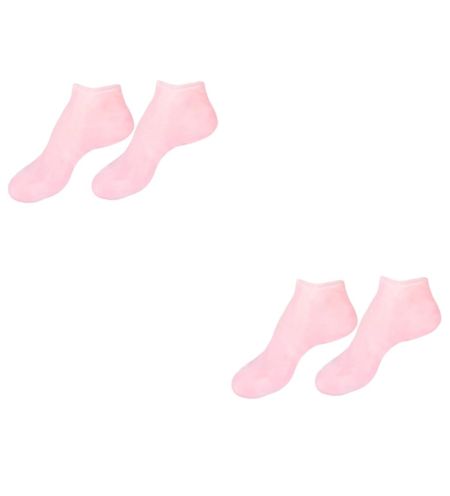 FRCOLOR 2 Pairs Sock Moisturizing Foot Gel Spa Stocking Gel Booties Feet Lotion Silicone Gel Half Moon Pillow Black Rejuvenate Foot Lotion Skin Natural Miss High Heel Pink Sebs - Buy Online on GoSupps.com