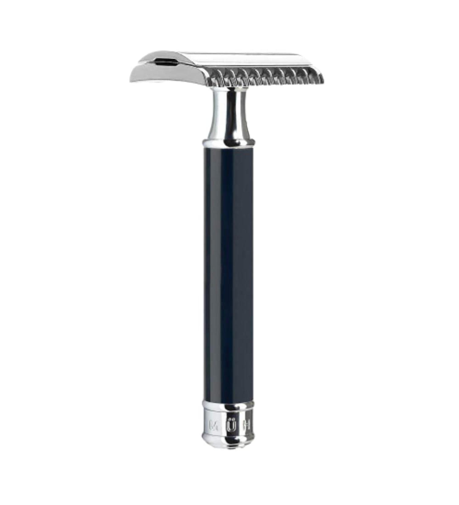 MأœHLE R41 Double Edge Safety Razor - Premium Open Comb for Smooth Shaves | BlackChrome Finish - Buy Online on GoSupps.com