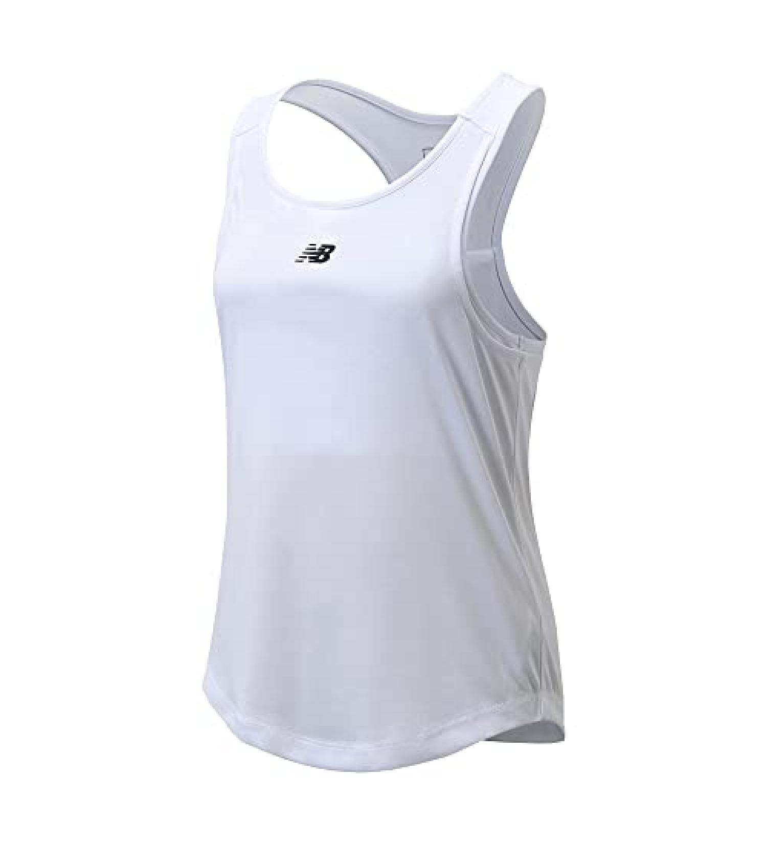 New Balance Girl's Performance Bra Tank (Big Kids) Large White