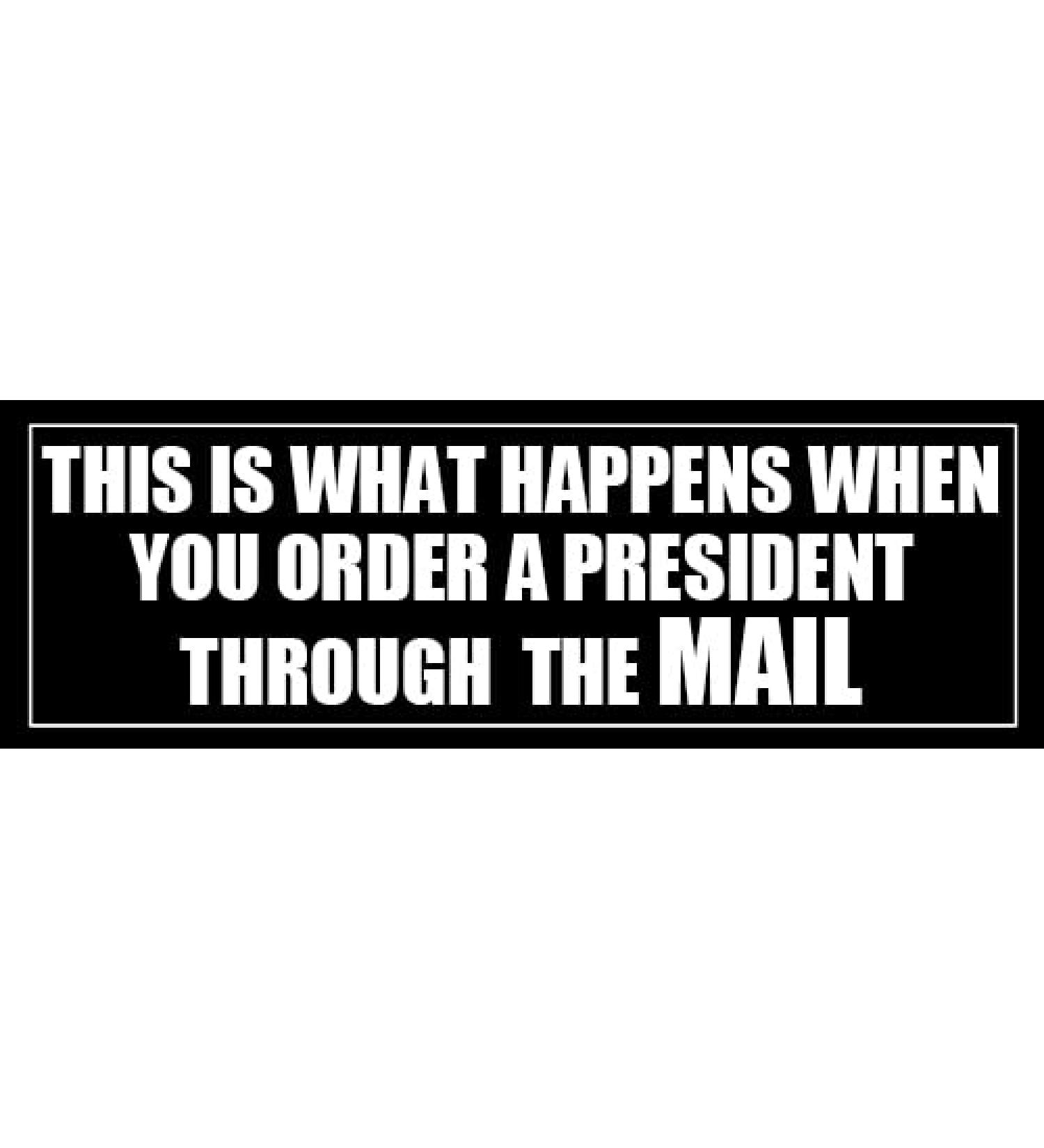 Black President Mail Order Bumper Sticker | Anti Joe Biden Decal | Trump Economy | Fair Election | FJB Vinyl (3x9 inch) - Buy Online on GoSupps.com