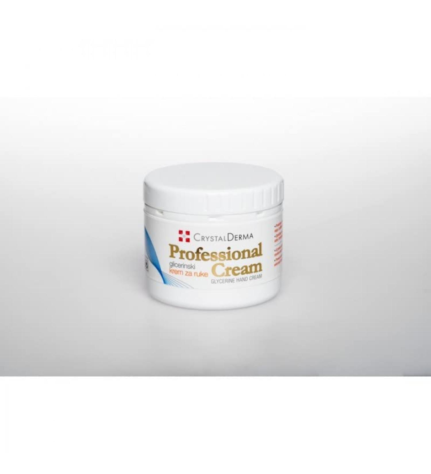 3 x Professional Cream Crystal Derma - Glycerin hand cream - to care for and protect the skin of your hands (3x185ml)