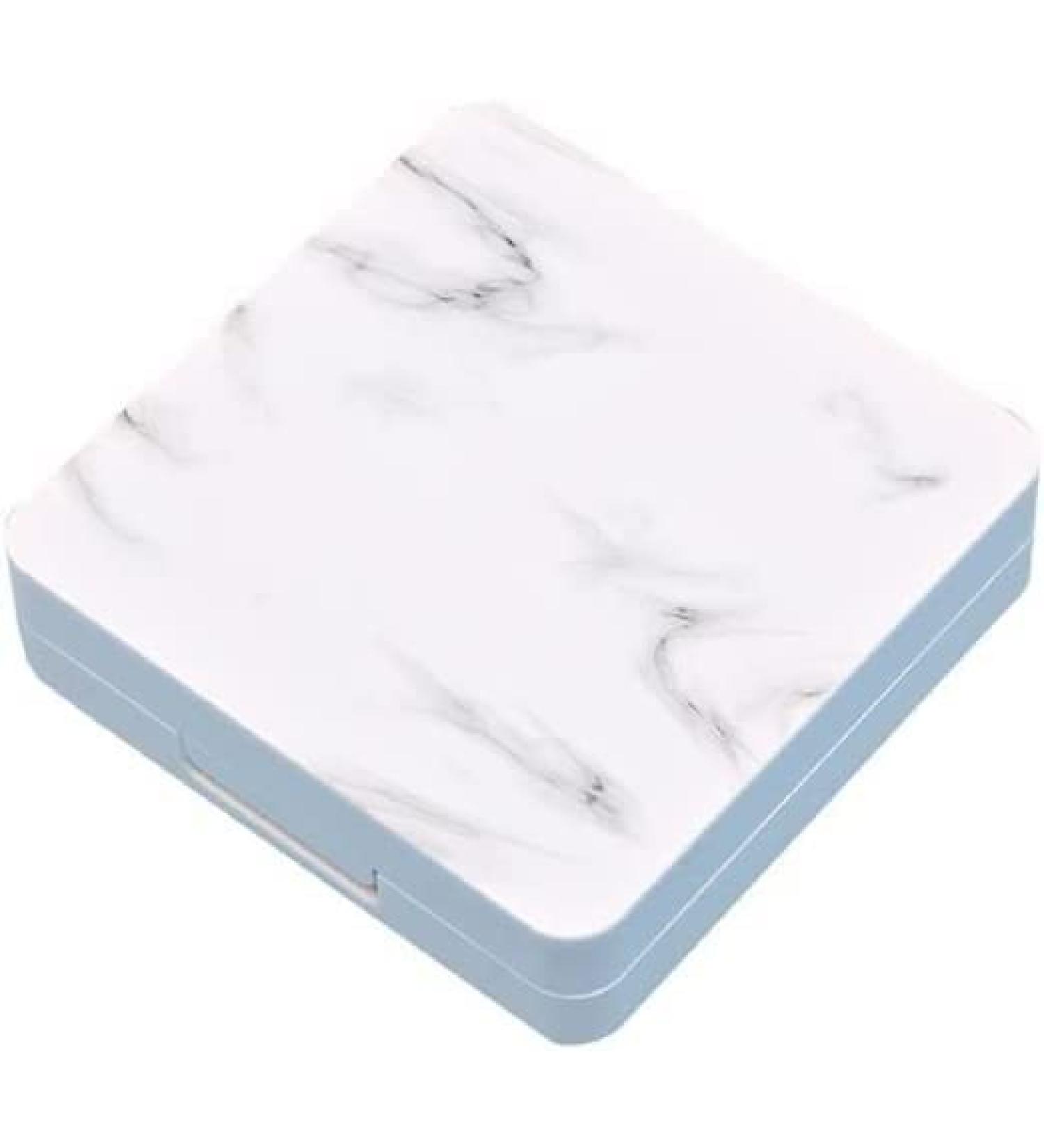 Nordic Style Marble Contact Lens Container Box | Luxurious & Lightweight Female Care Case - Buy Online on GoSupps.com