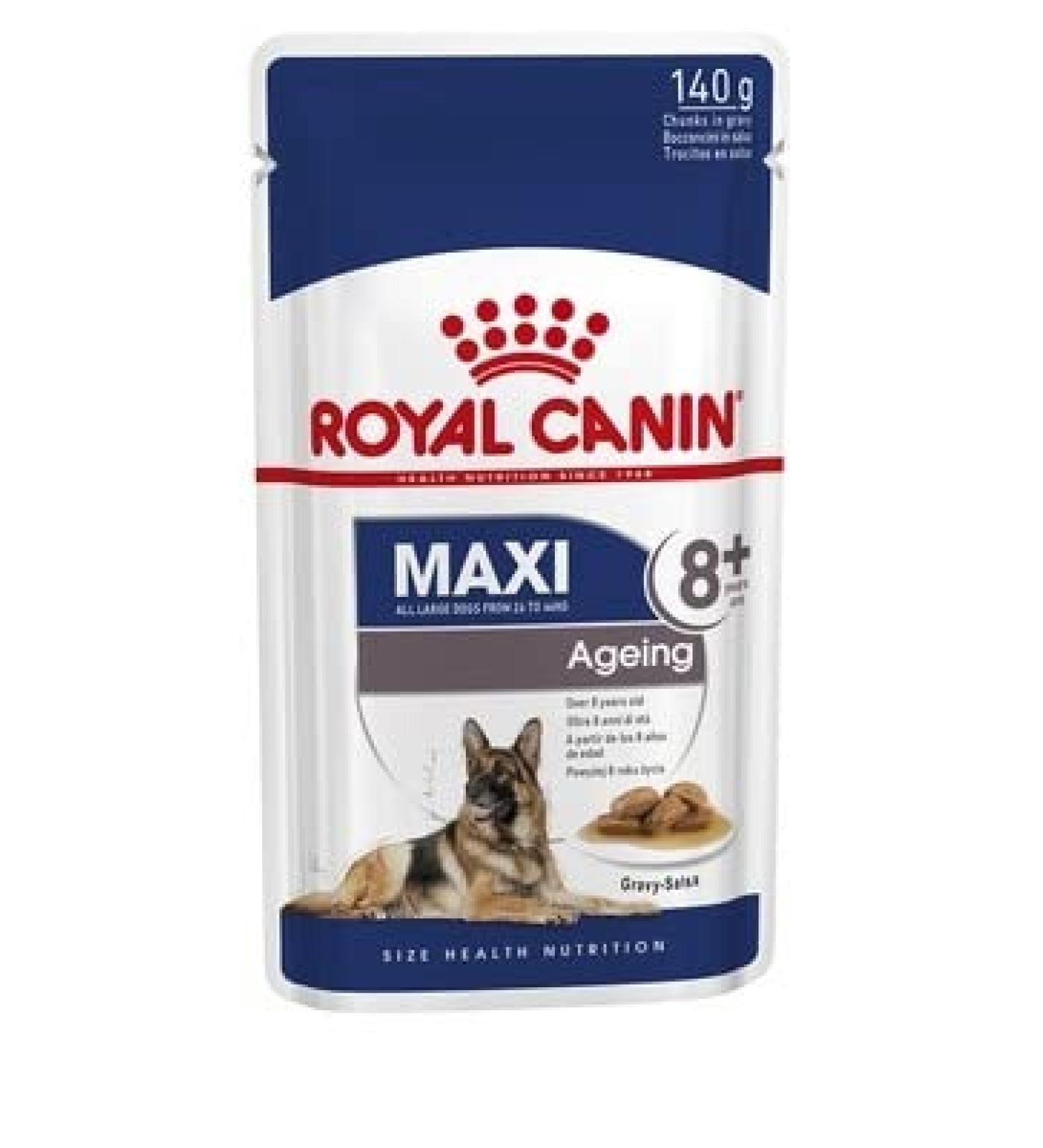 Royal Canin Maxi Ageing 8+ Wet Dog Food (40 x 140g Pouches) - Buy Online on GoSupps.com