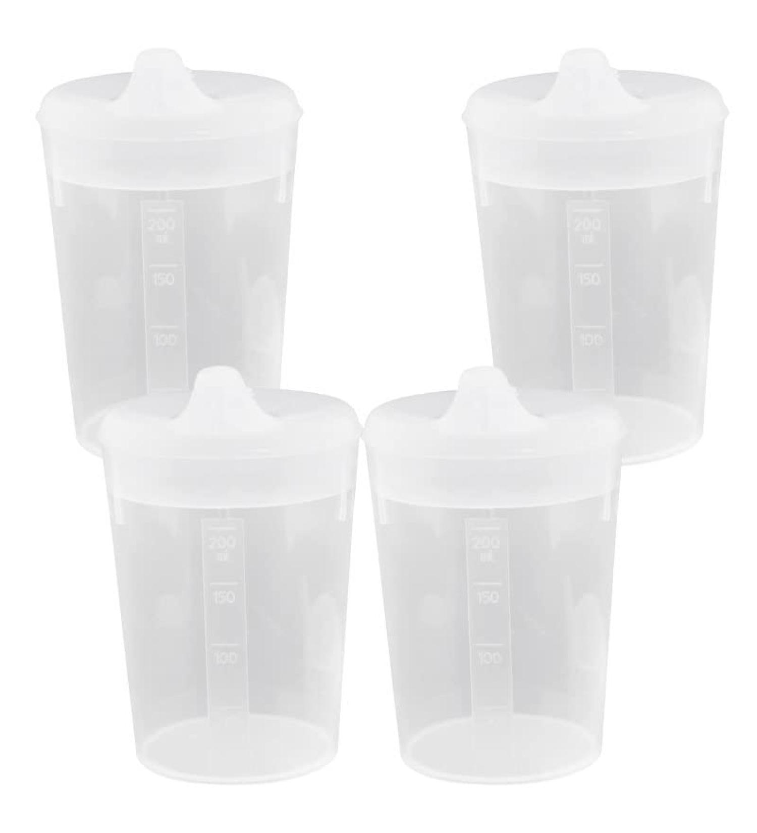 Mikken 4 BPA-Free Drinking Cups with Sippy Attachment | 200ml Made in Germany - Ideal for Kids - Buy Online on GoSupps.com