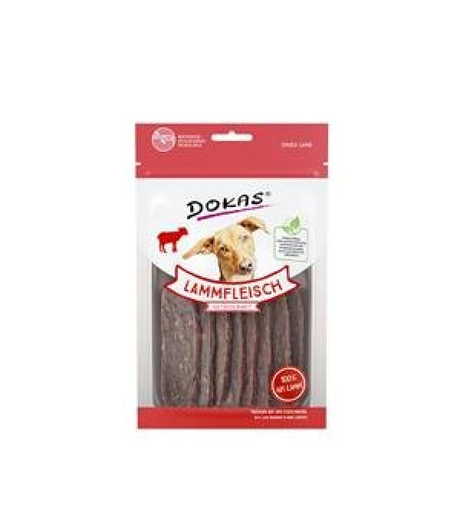 Dokas Dog Snack Lamb Dog Treats Dried Meat | 12 x 70 g