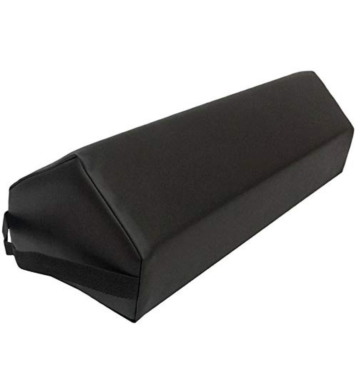 Therapists Choice Spire Peak Massage Bolster Cushion, 8.5" X 7" X 25" (Black)