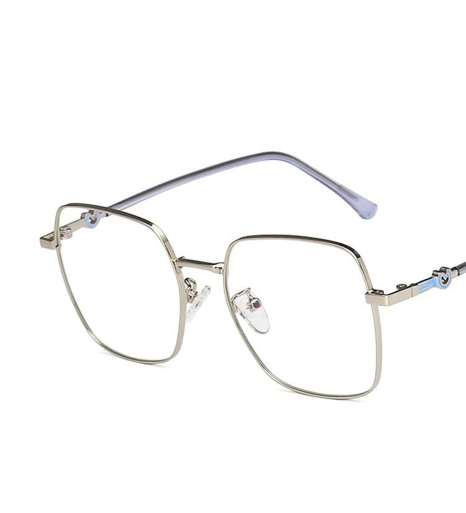 Zhuyiqz oversized square computer reader glare-free reading glasses anti-blue light and flat light air light mirror glasses (color: C6 size: +350) +350 C6