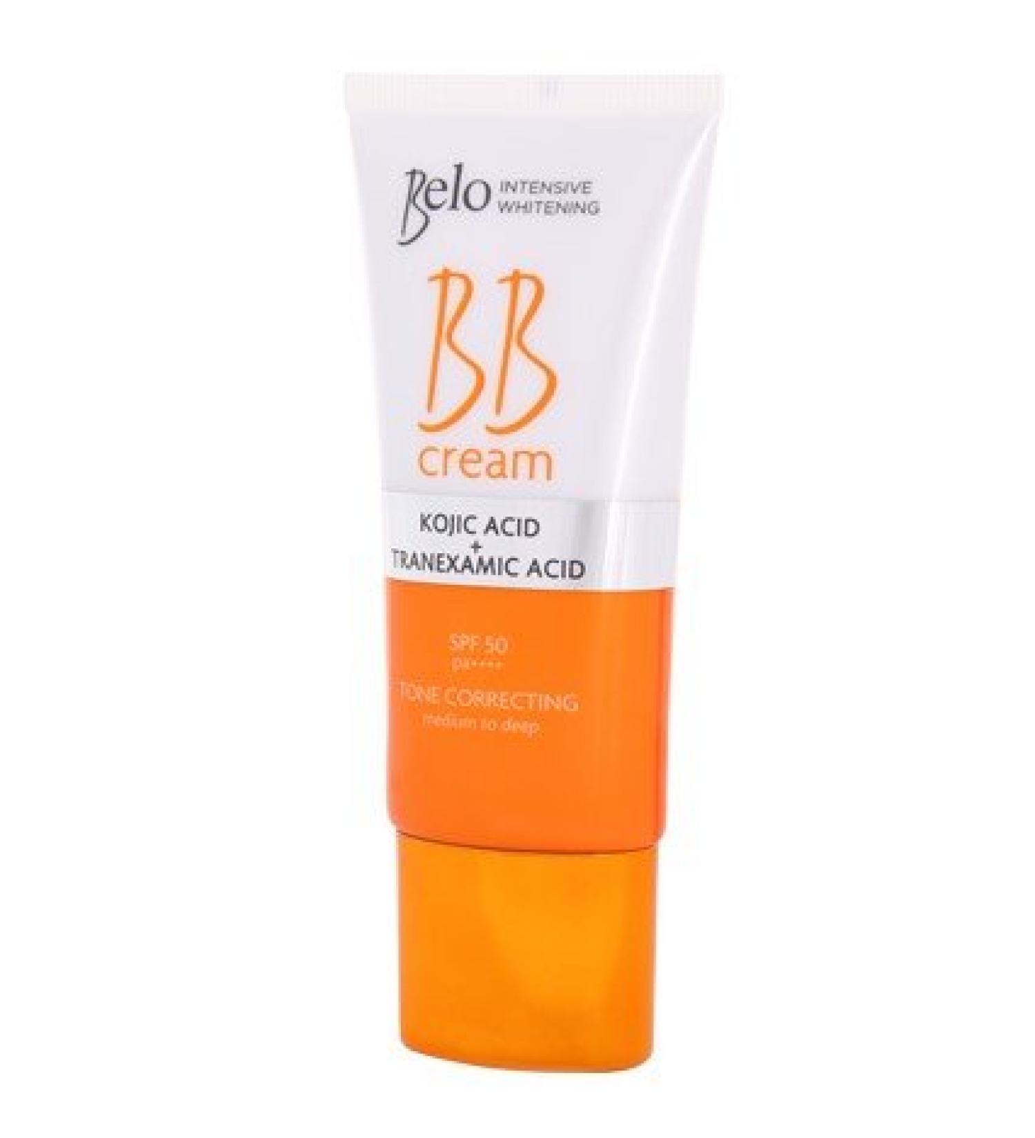 NEW Belo Intensive Kojic & Tranexamic Acid BB Cream - 50mL - Whitening Cream Tone Corrector for Medium and Deep Skin - Buy Online on GoSupps.com