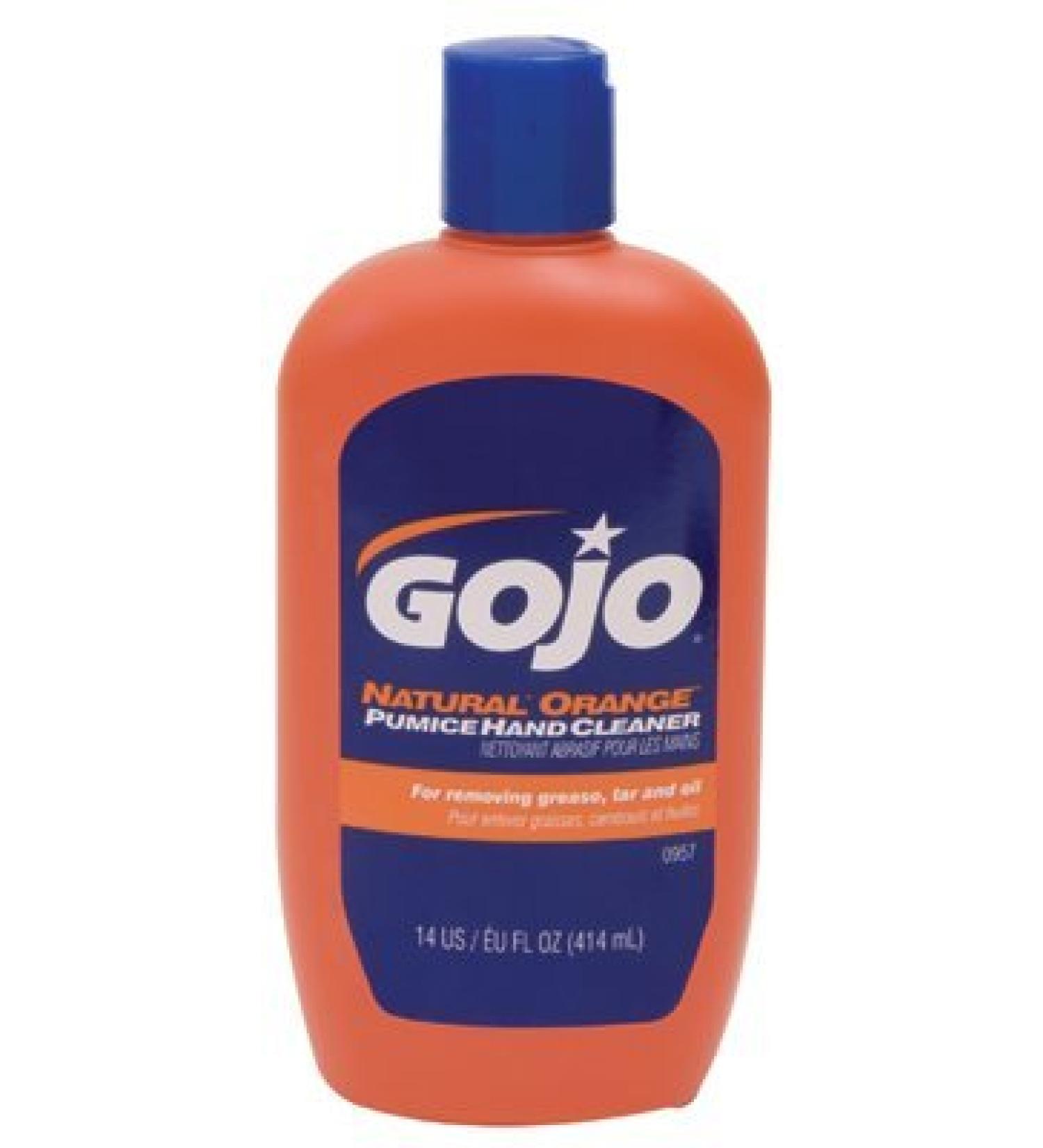 GOJO 095712EA Natural Orange Pumice Hand Cleaner 14 oz Bottle Orange 14 Fl Oz (Pack of 1)