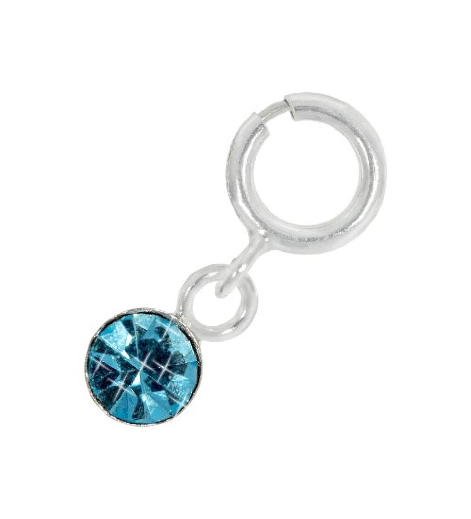 Nail Piercing Silver With Stone Turquoise - 925 Sterling Silver - Nail Art Finger Foot